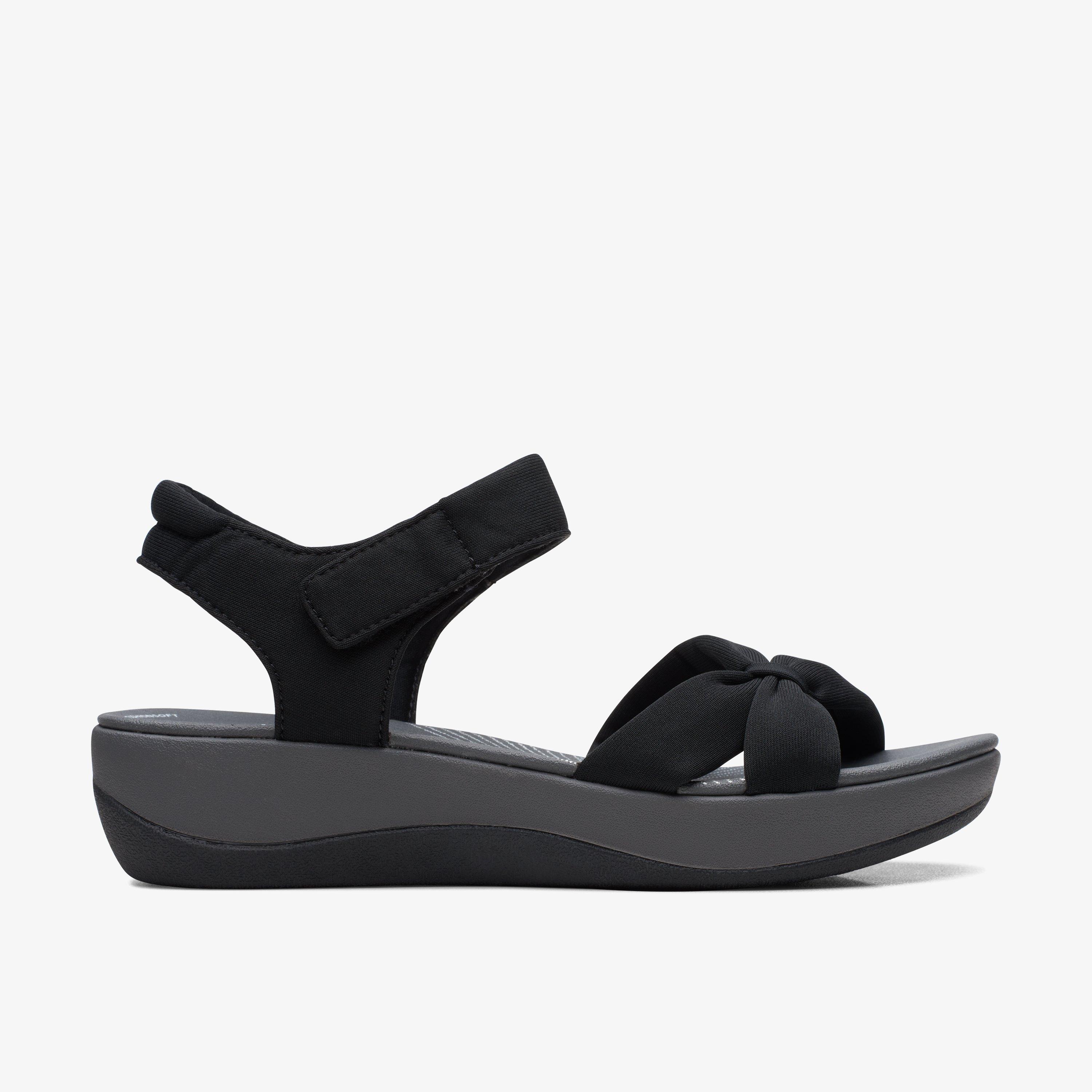 Arla Shore Black Textile Flat Sandals, view 1 of 6