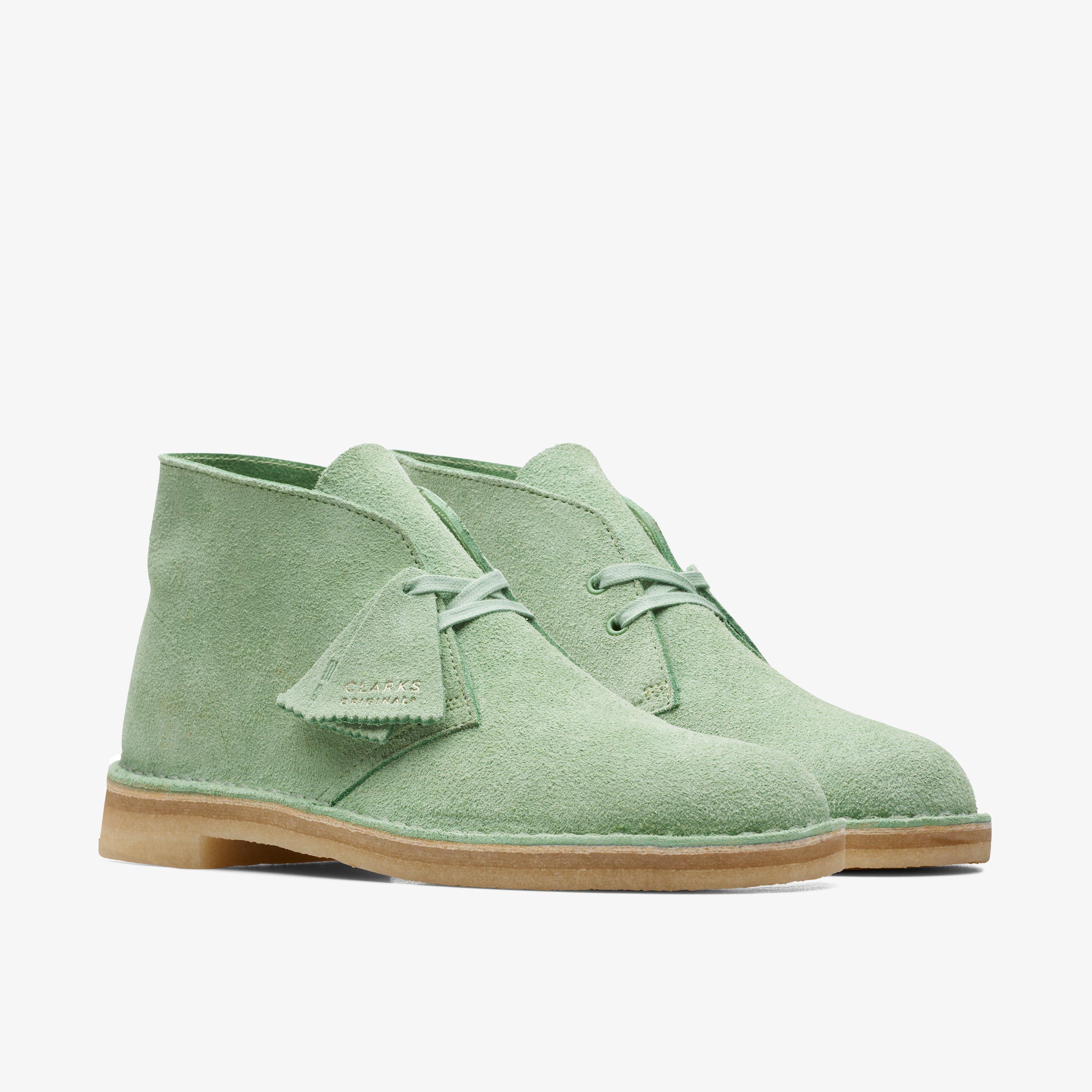 Mens Desert Boot Light Green Desert Boots Clarks Outlet