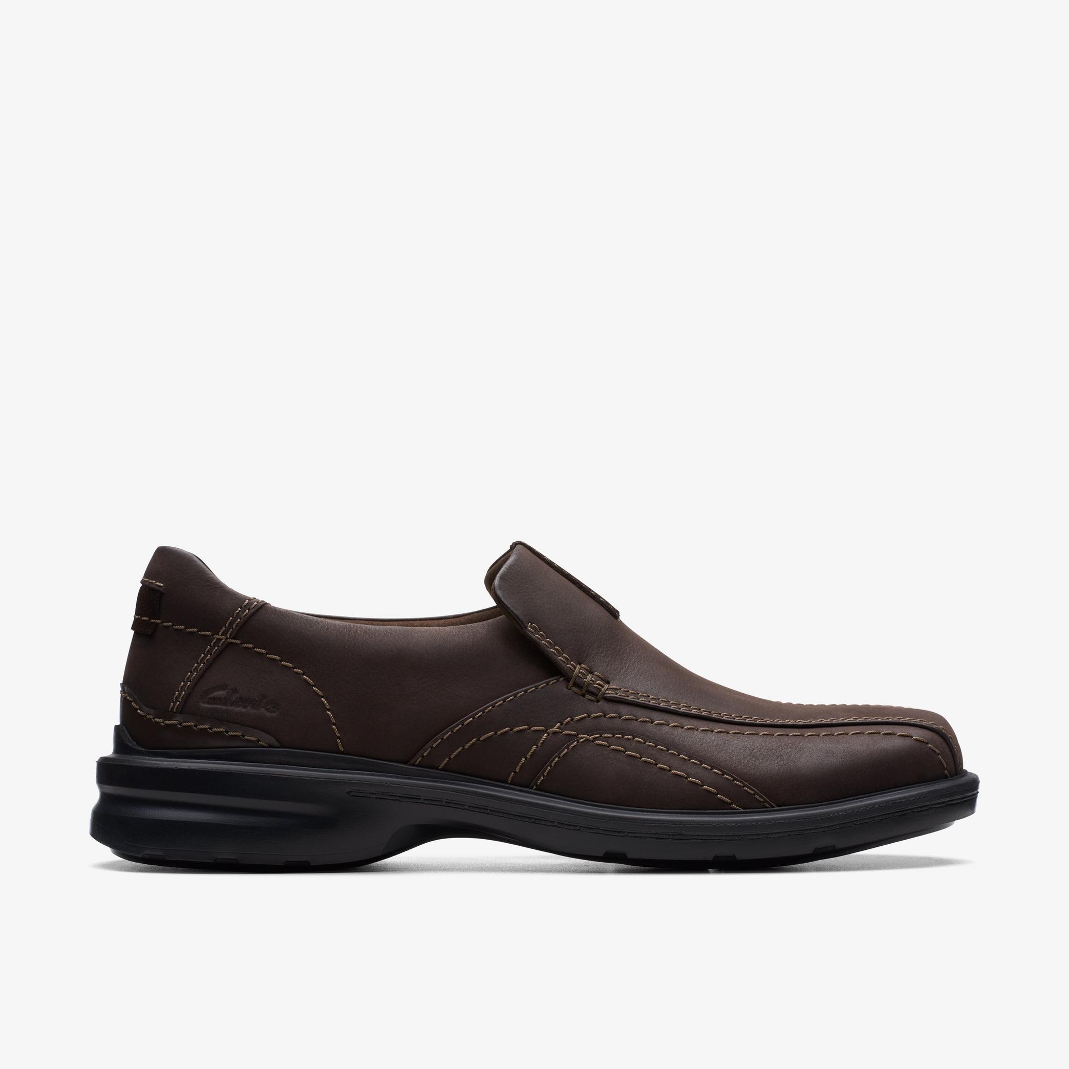 MENS Gessler Step Dark Brown Leather Loafers | Clarks US