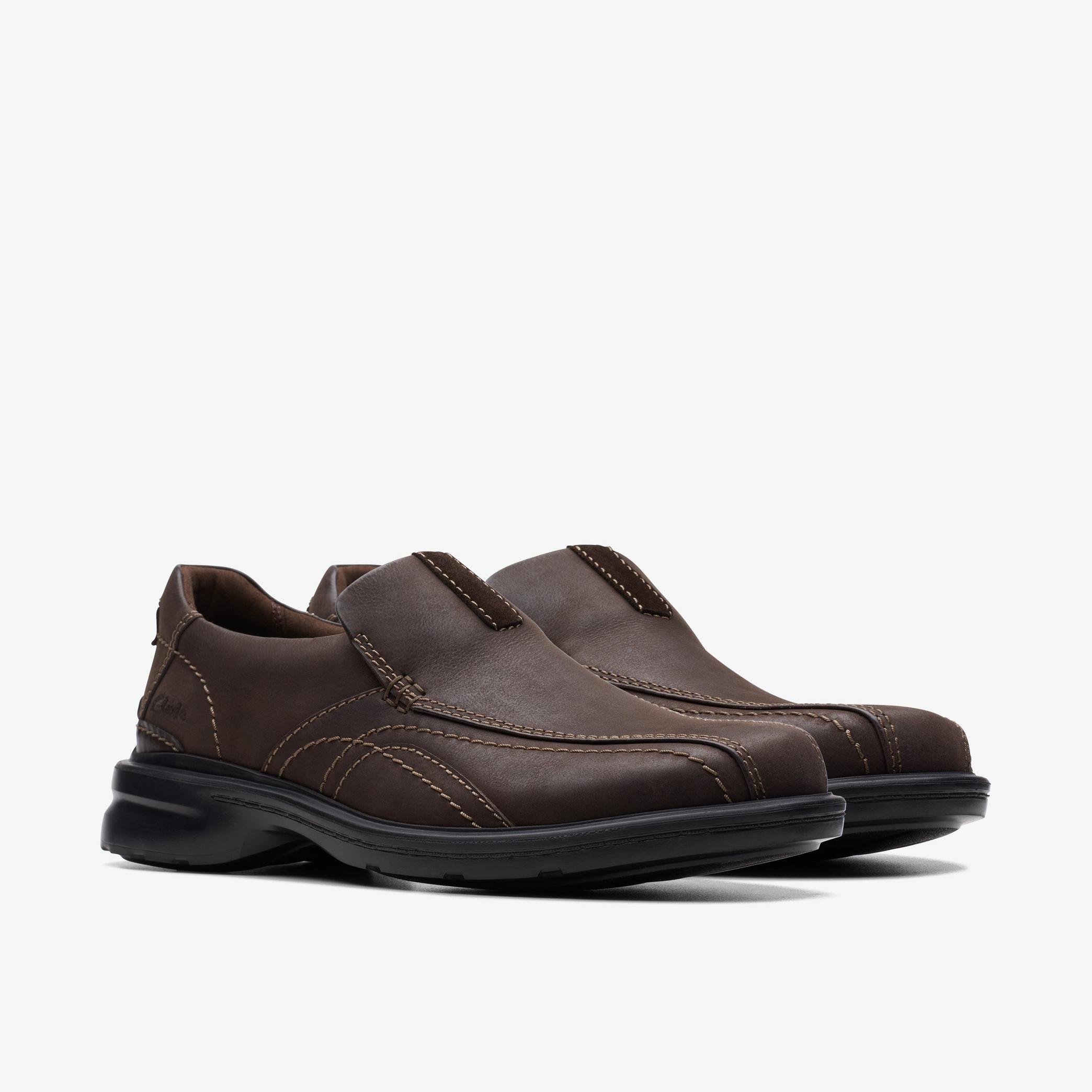 Men Gessler Step Dark Brown Leather Shoes | Clarks US