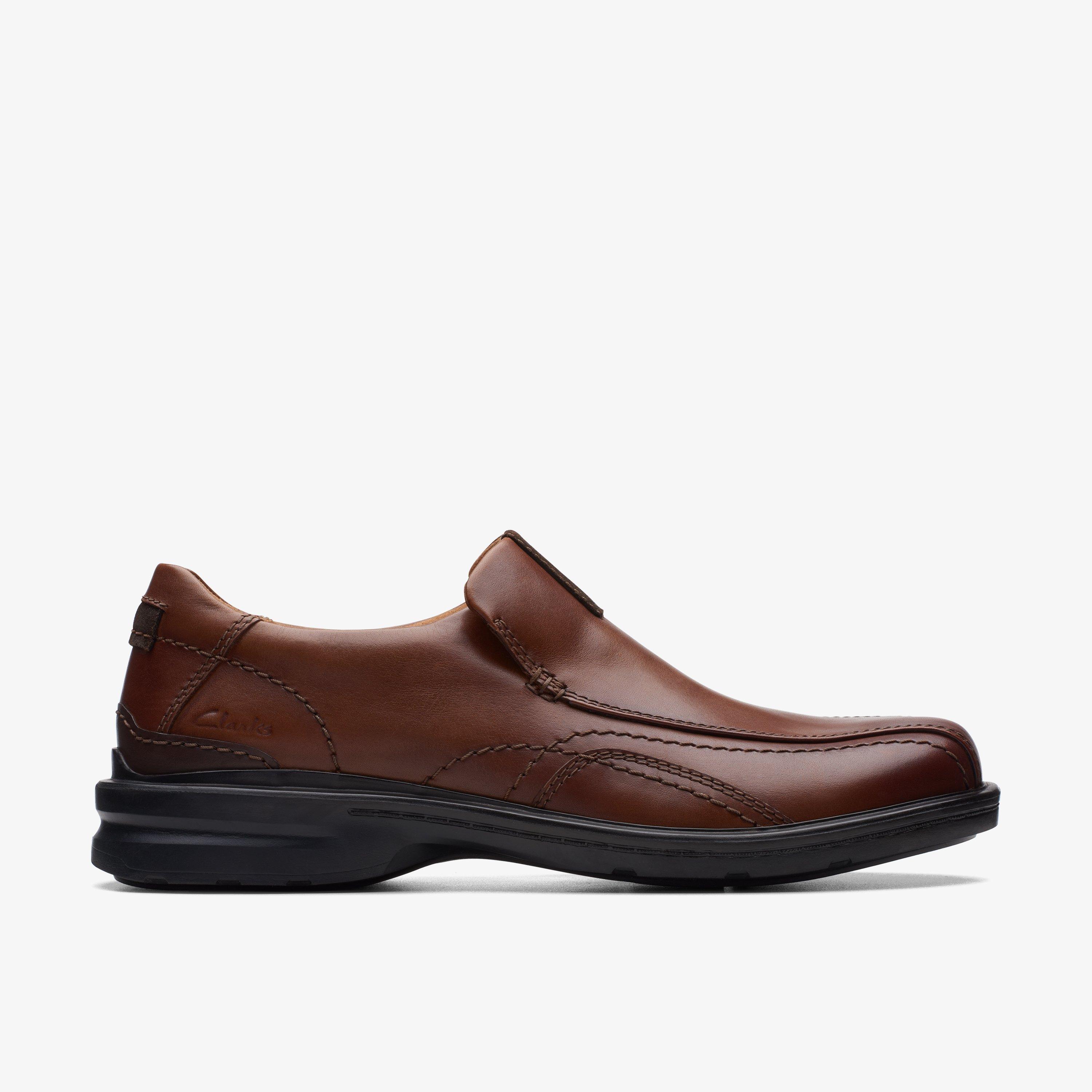 Men Gessler Step Dark Tan Leather Shoes | Clarks US