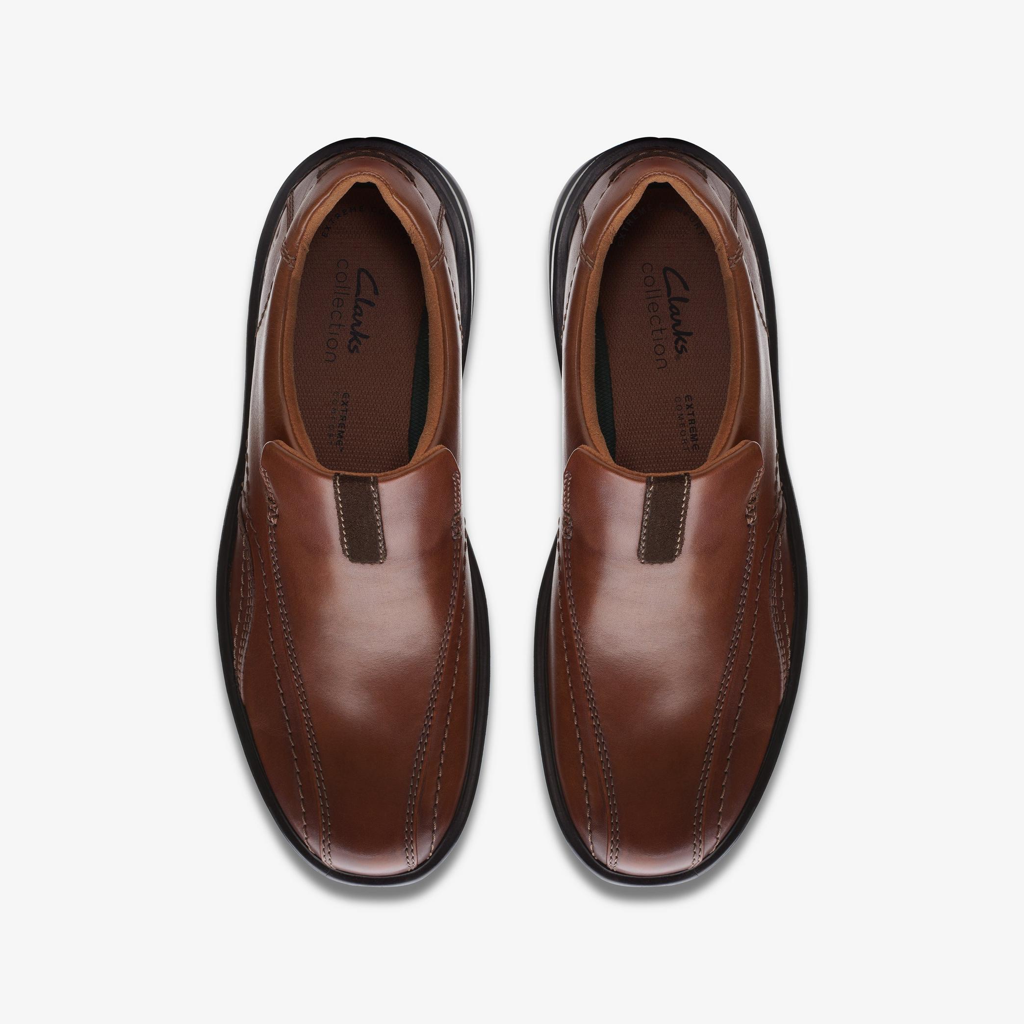 MENS Gessler Step Dark Tan Leather Loafers | Clarks US