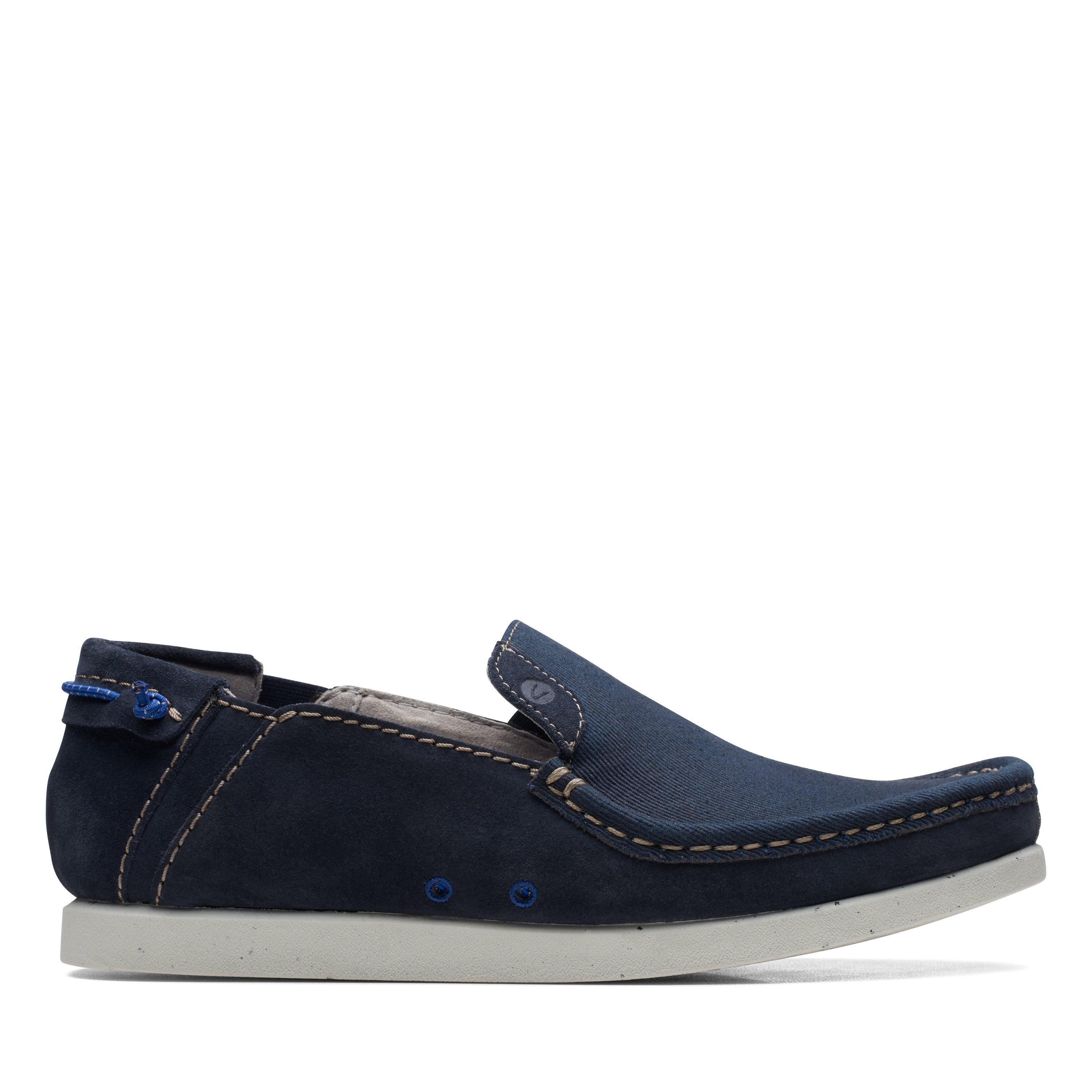 Clarks Mens ShacreLiteStep Blue Suede Casual Shoes | eBay display picture 1