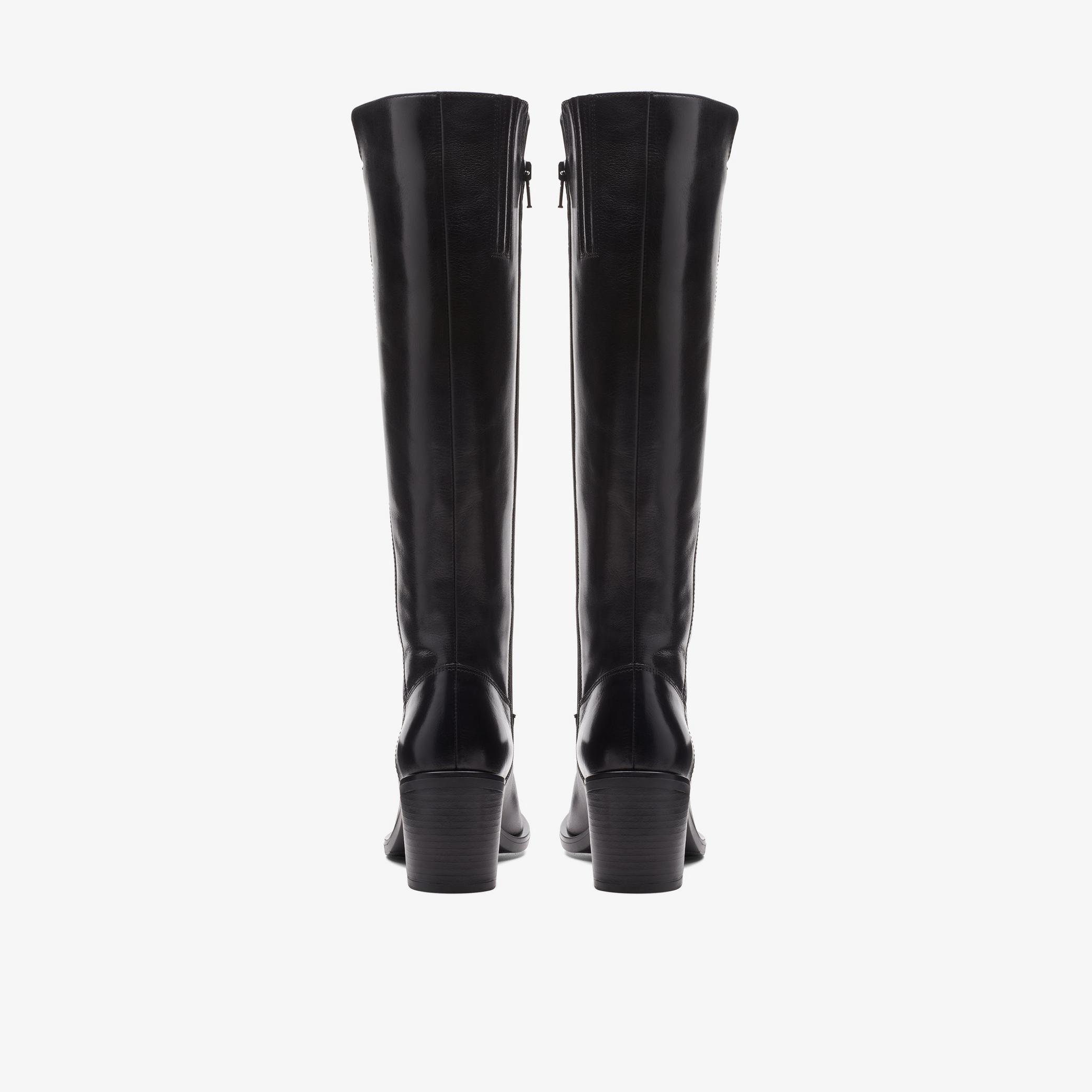 Valvestino Hi Black Leather Knee High Boots, view 6 of 6