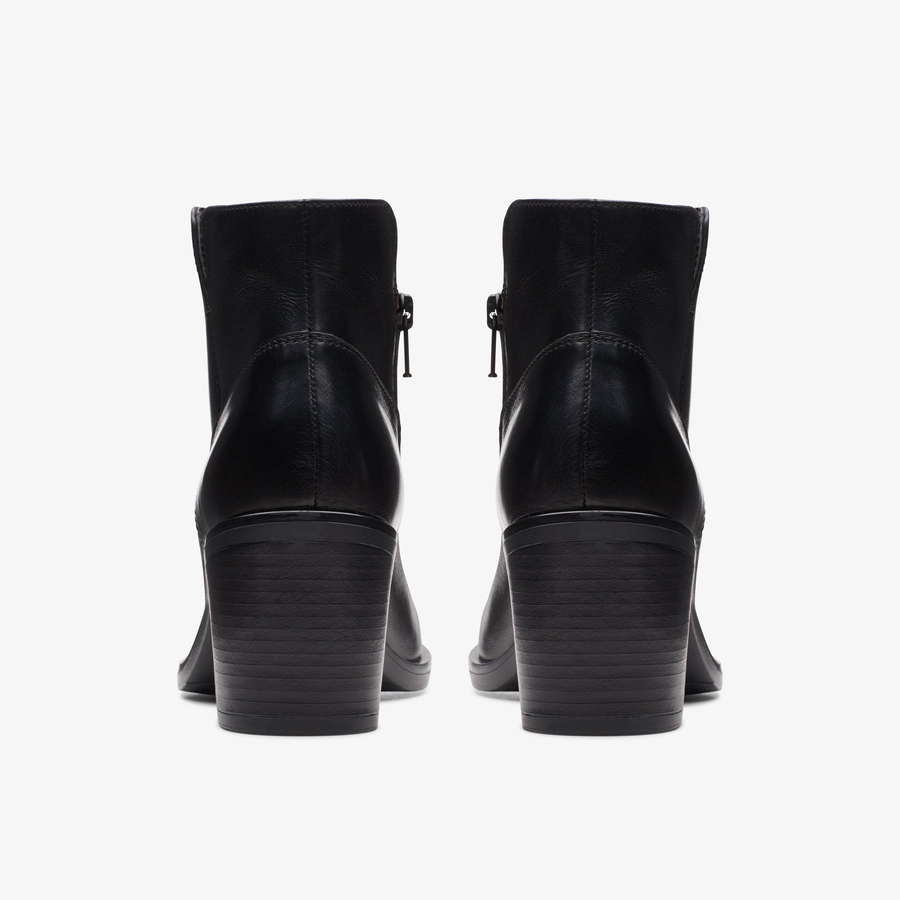 Valvestino Lo Black Leather Ankle Boots Heels, view 6 of 7