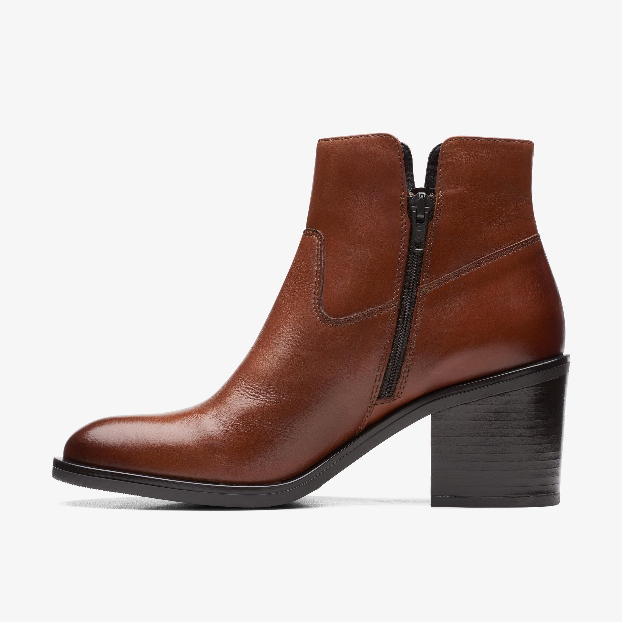 Valvestino Lo Dark Tan Leather Ankle Boots, view 3 of 7