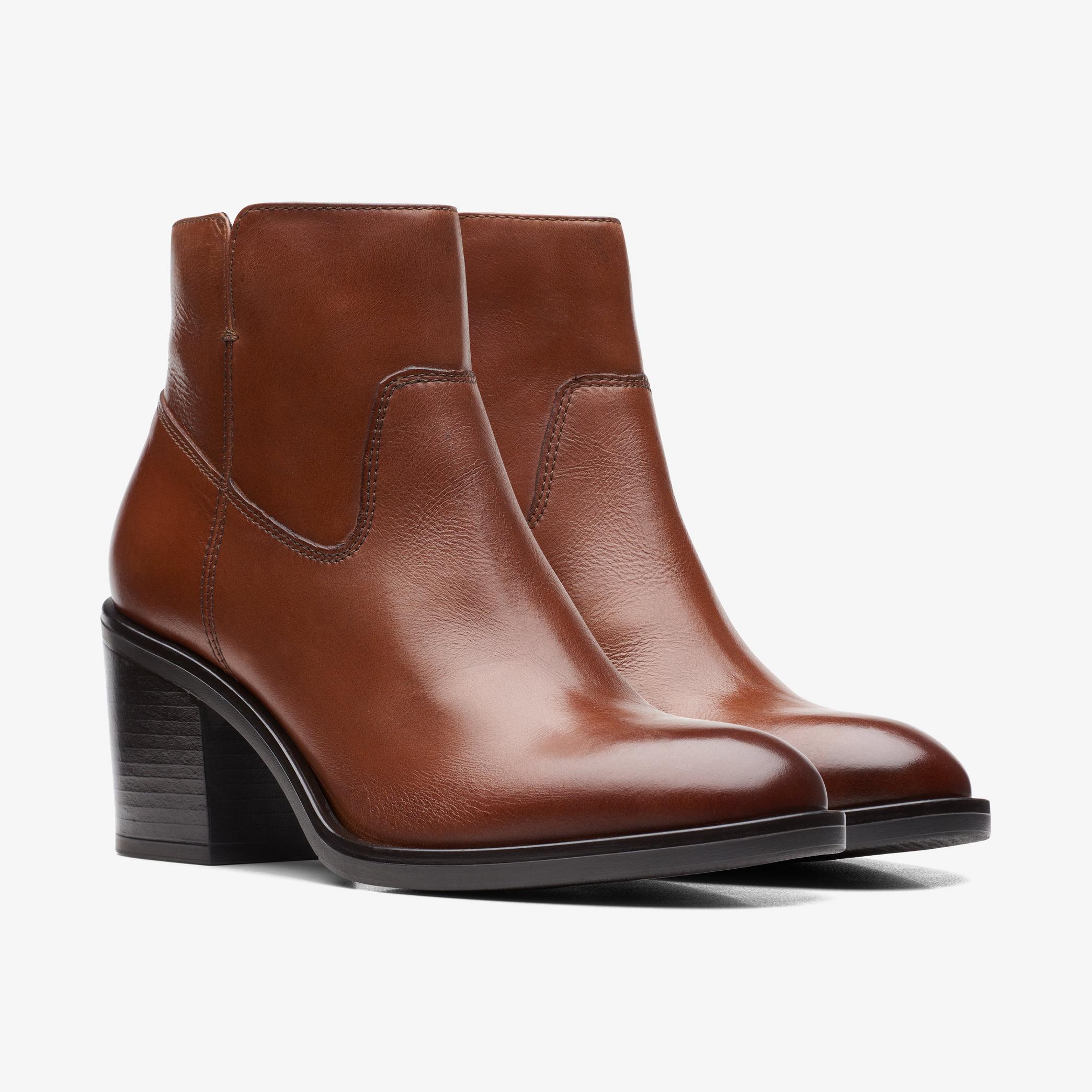 Valvestino Lo Dark Tan Leather Ankle Boots, view 5 of 7