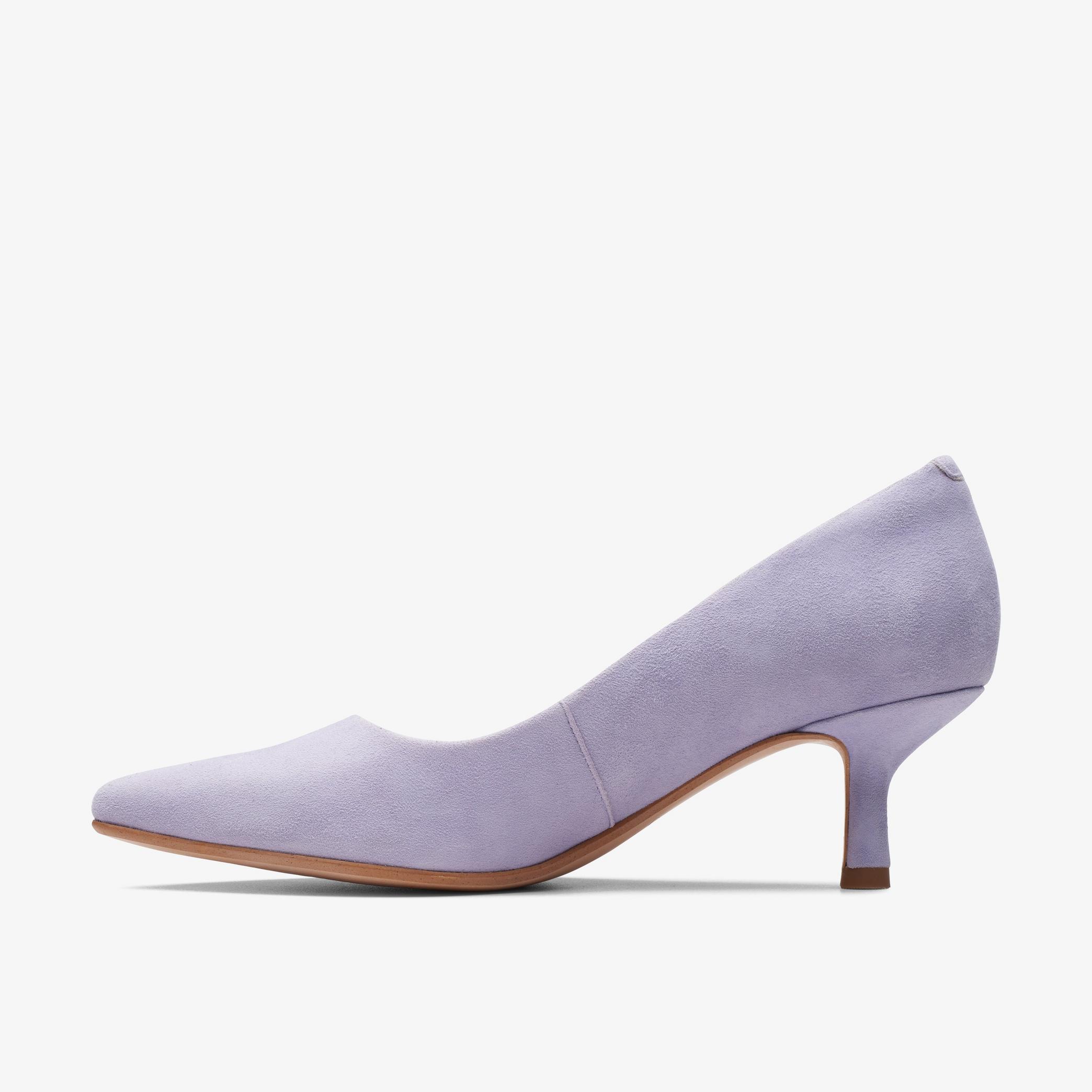 Violet55 Rae Lilac Suede Court Shoes, view 2 of 6