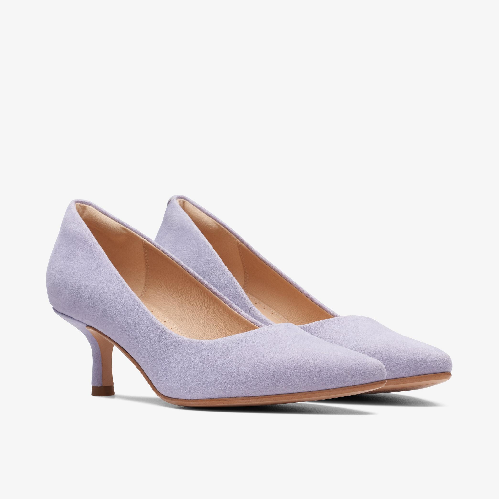 Violet55 Rae Lilac Suede Court Shoes, view 4 of 6