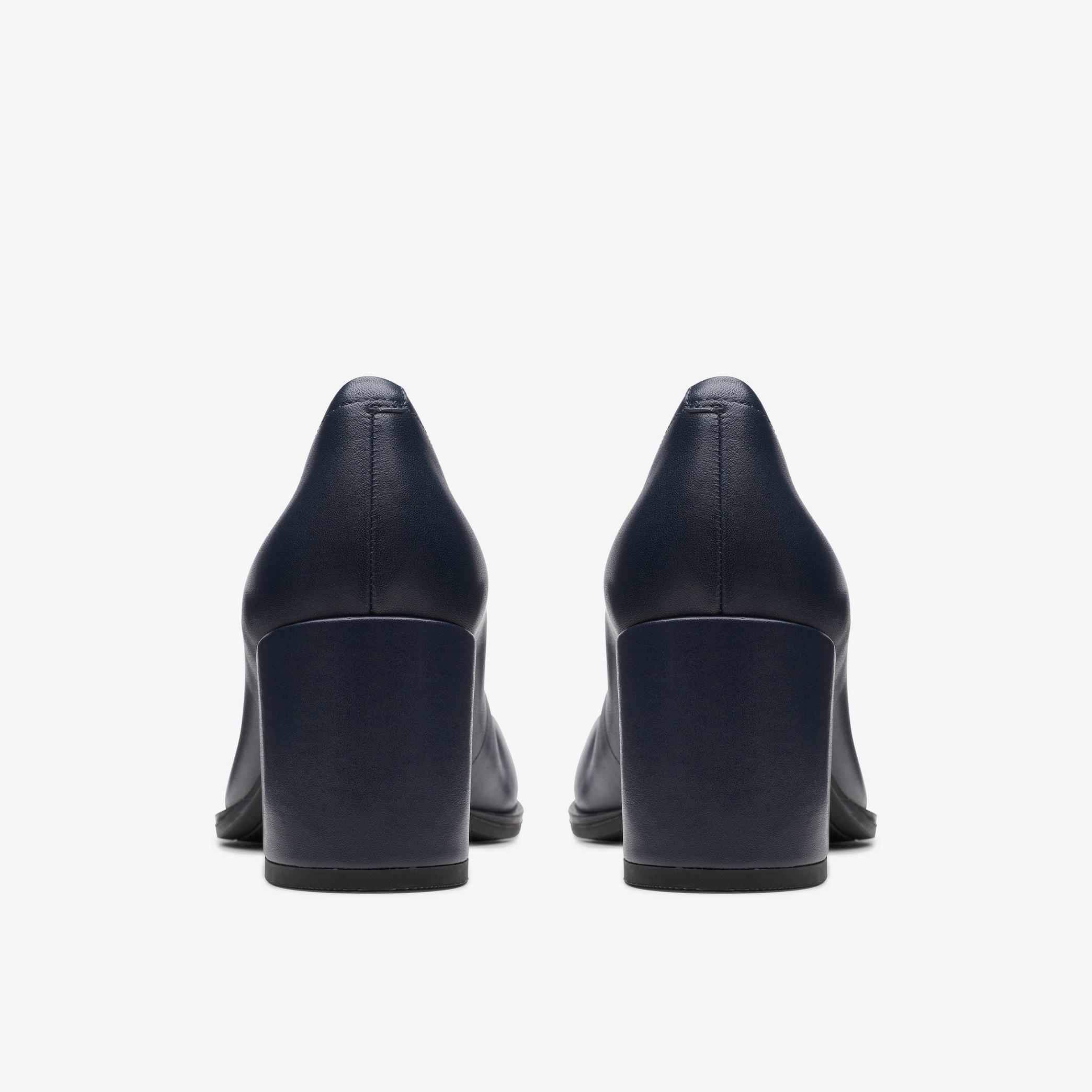 Freva 55 Court Navy Leather High Heels, view 6 of 8