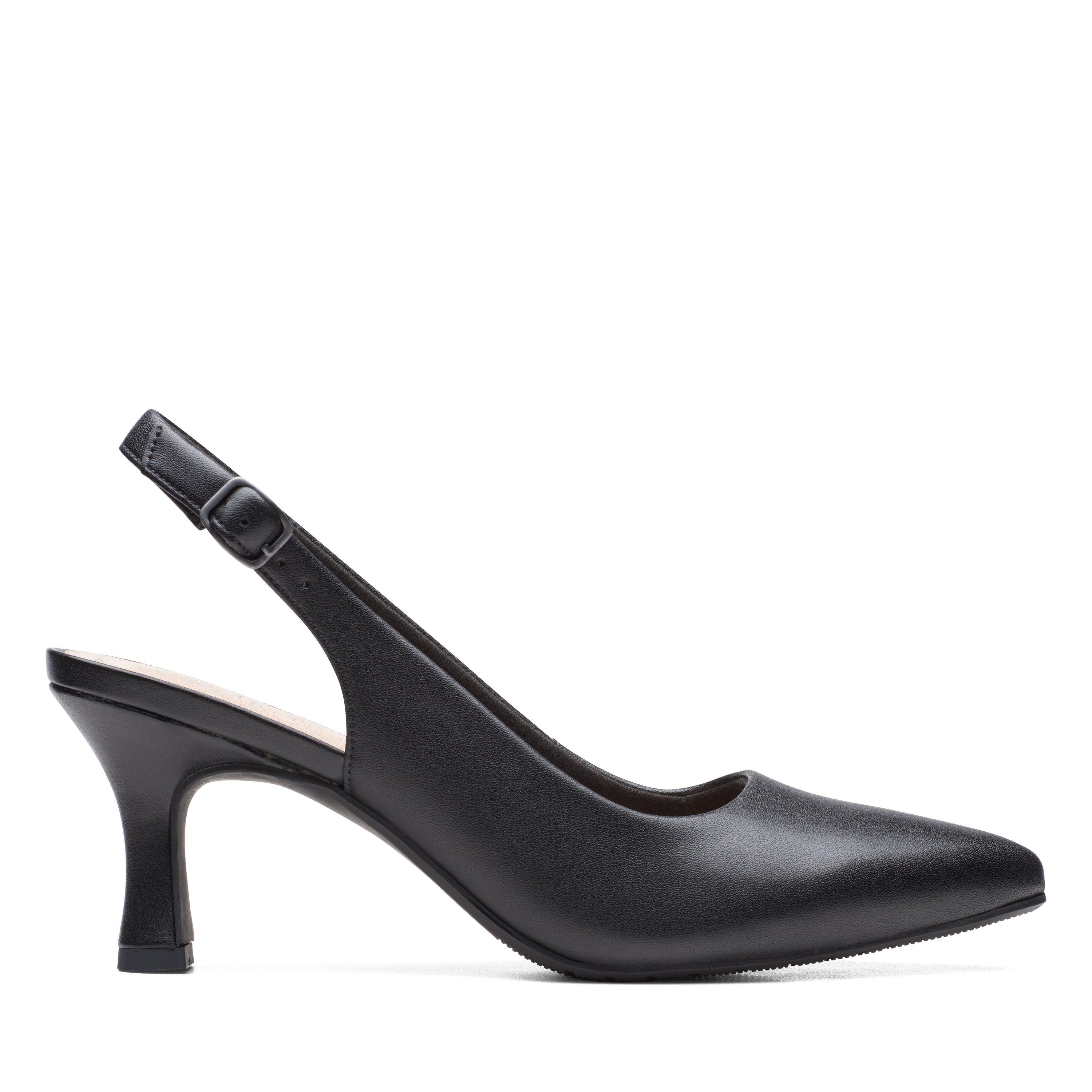 WOMENS Kataleyna Step Black Leather High Heels | Clarks US