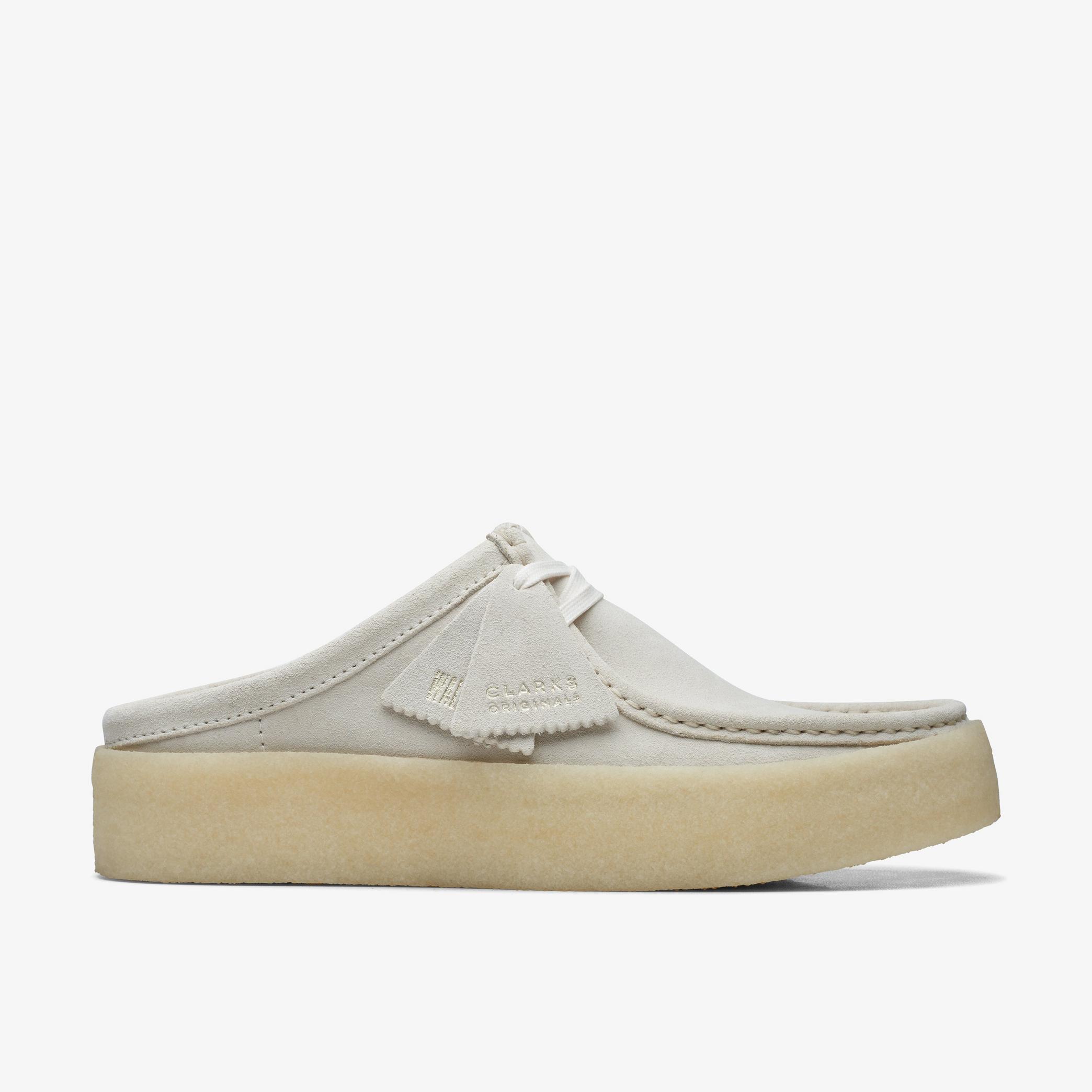 Wallabee Cup Lo Off White Suede Shoes, view 1 of 6