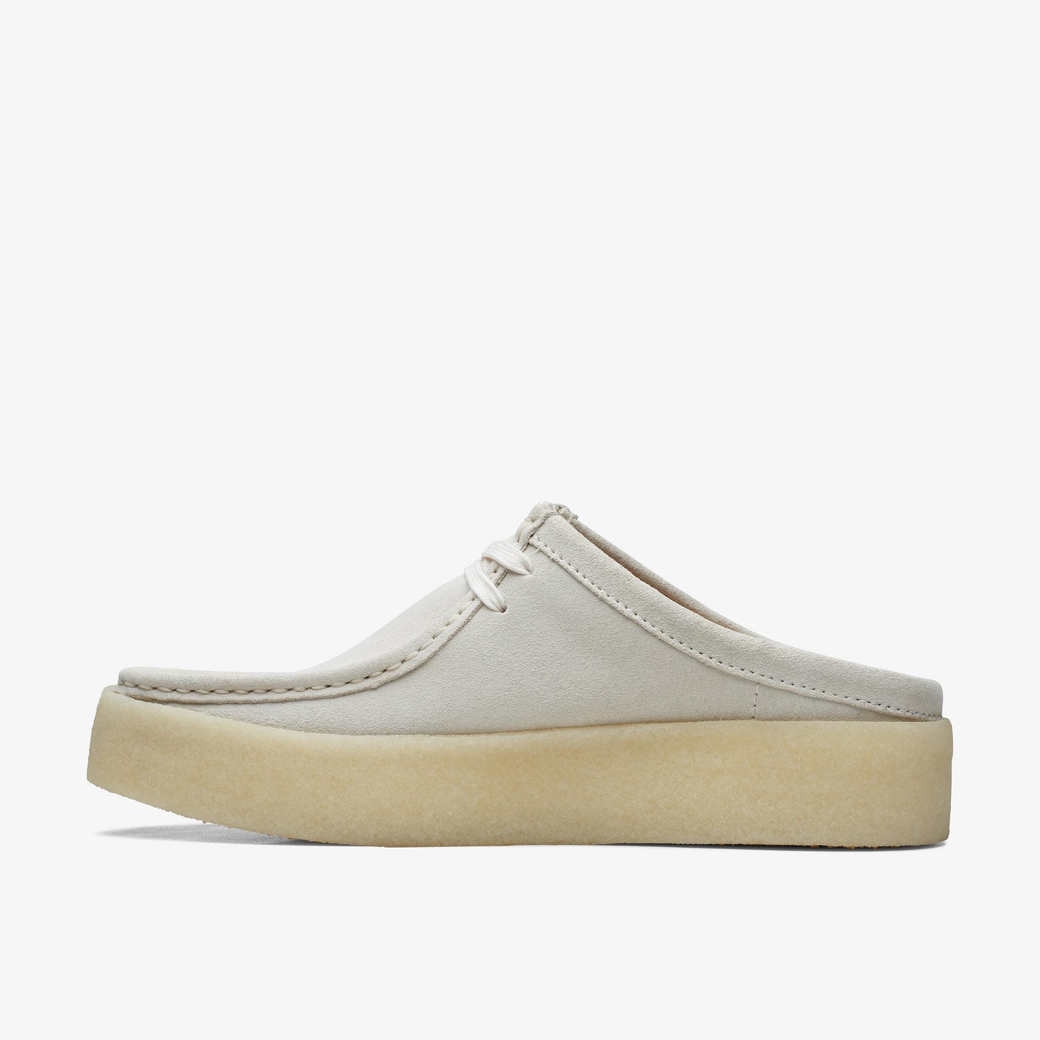 Wallabee Cup Lo Off White Suede Shoes, view 2 of 6