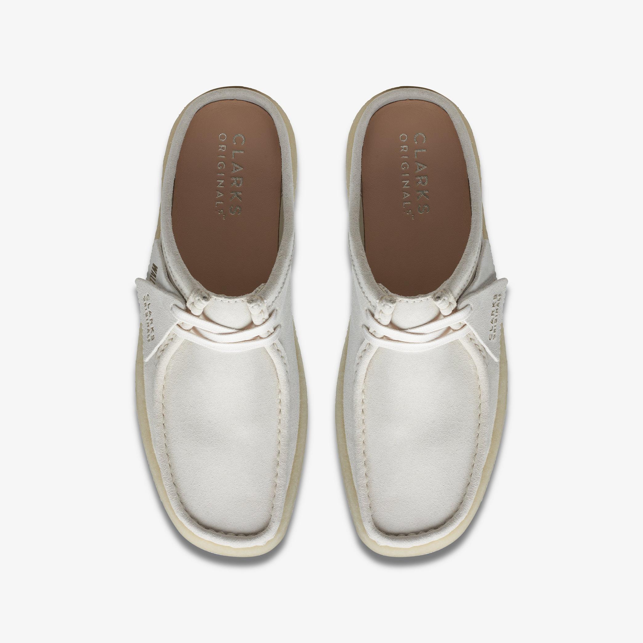 Wallabee Cup Lo Off White Suede Shoes, view 6 of 6