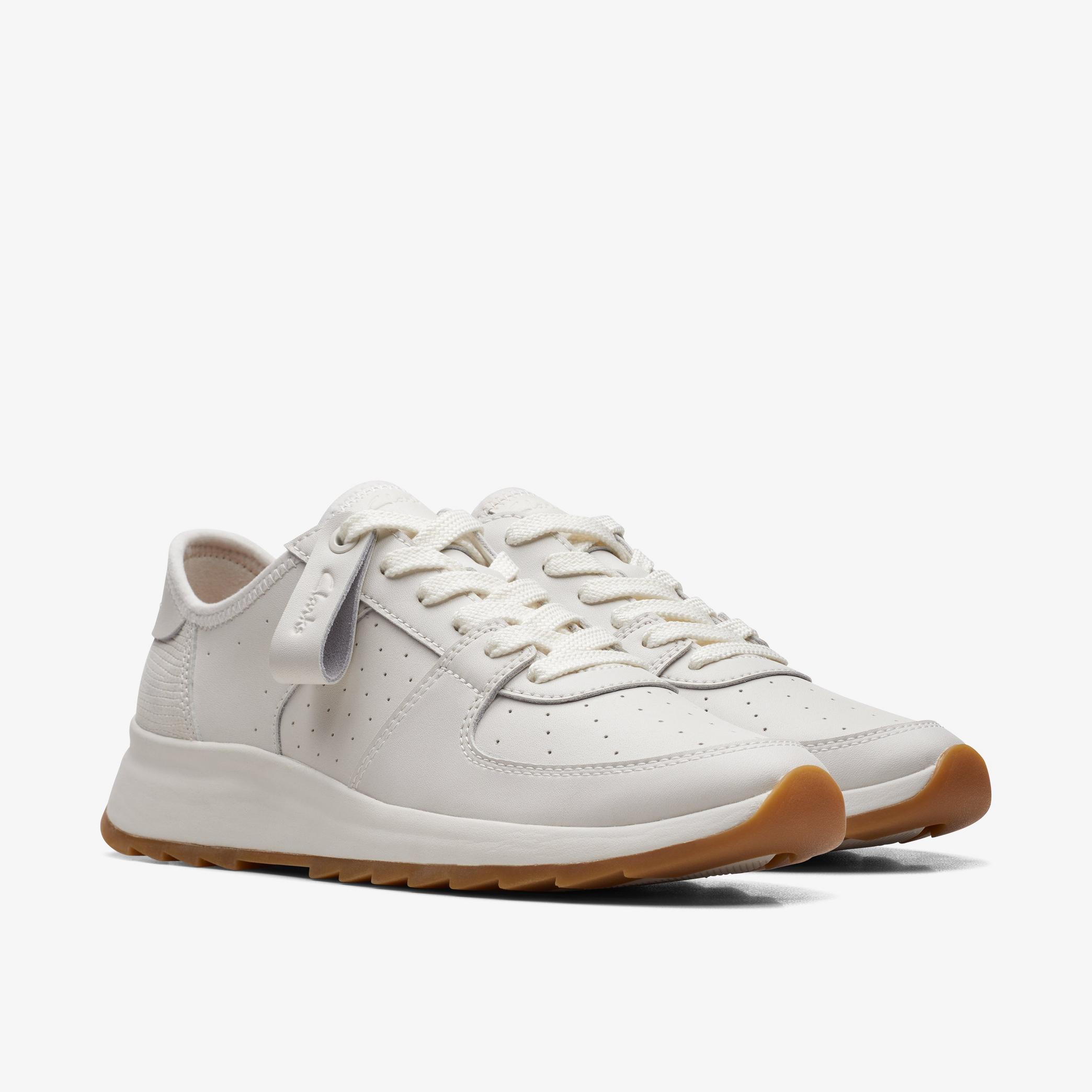 Dash Lite Run Off White Leather Trainers, view 4 of 6
