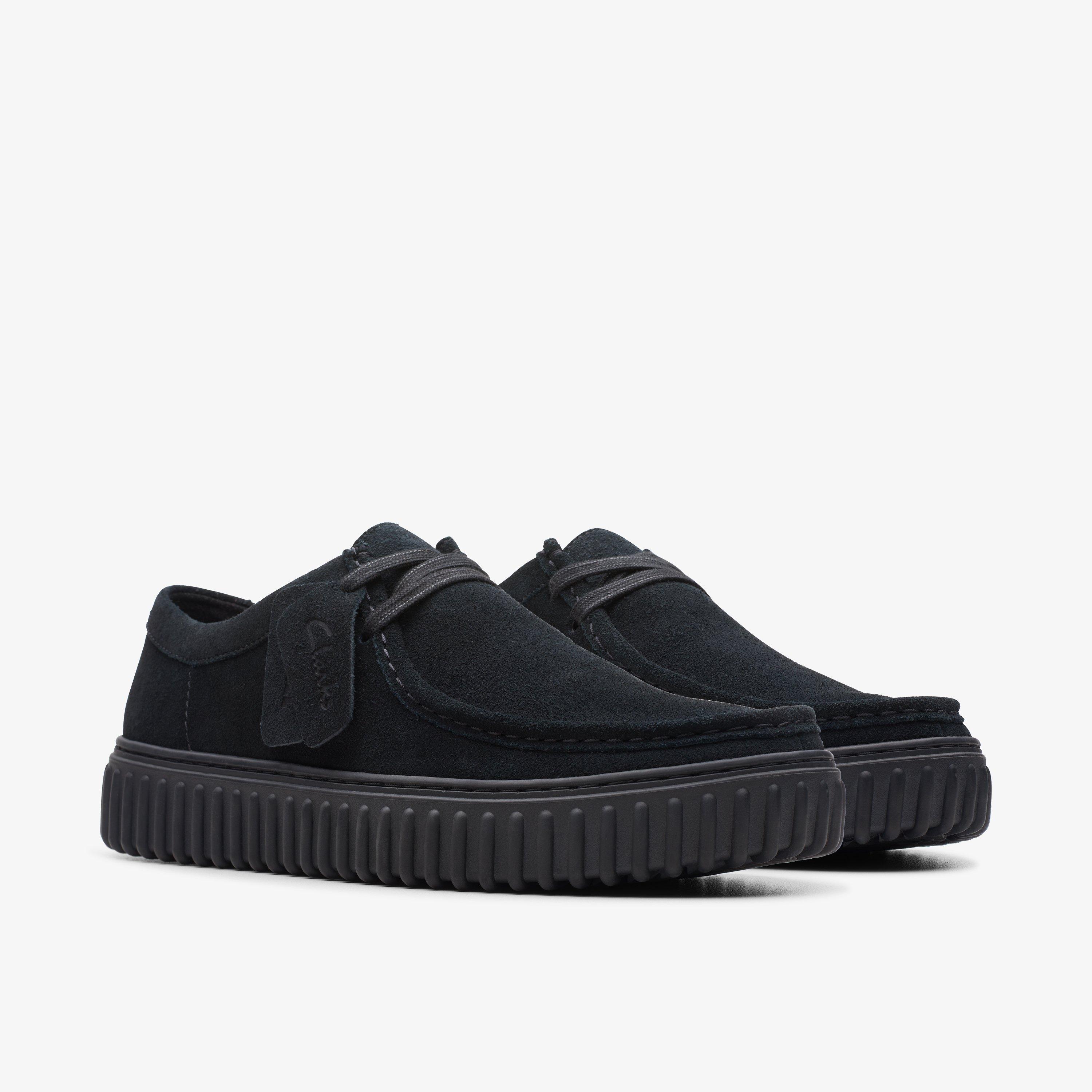 Black clarks hot sale shoes