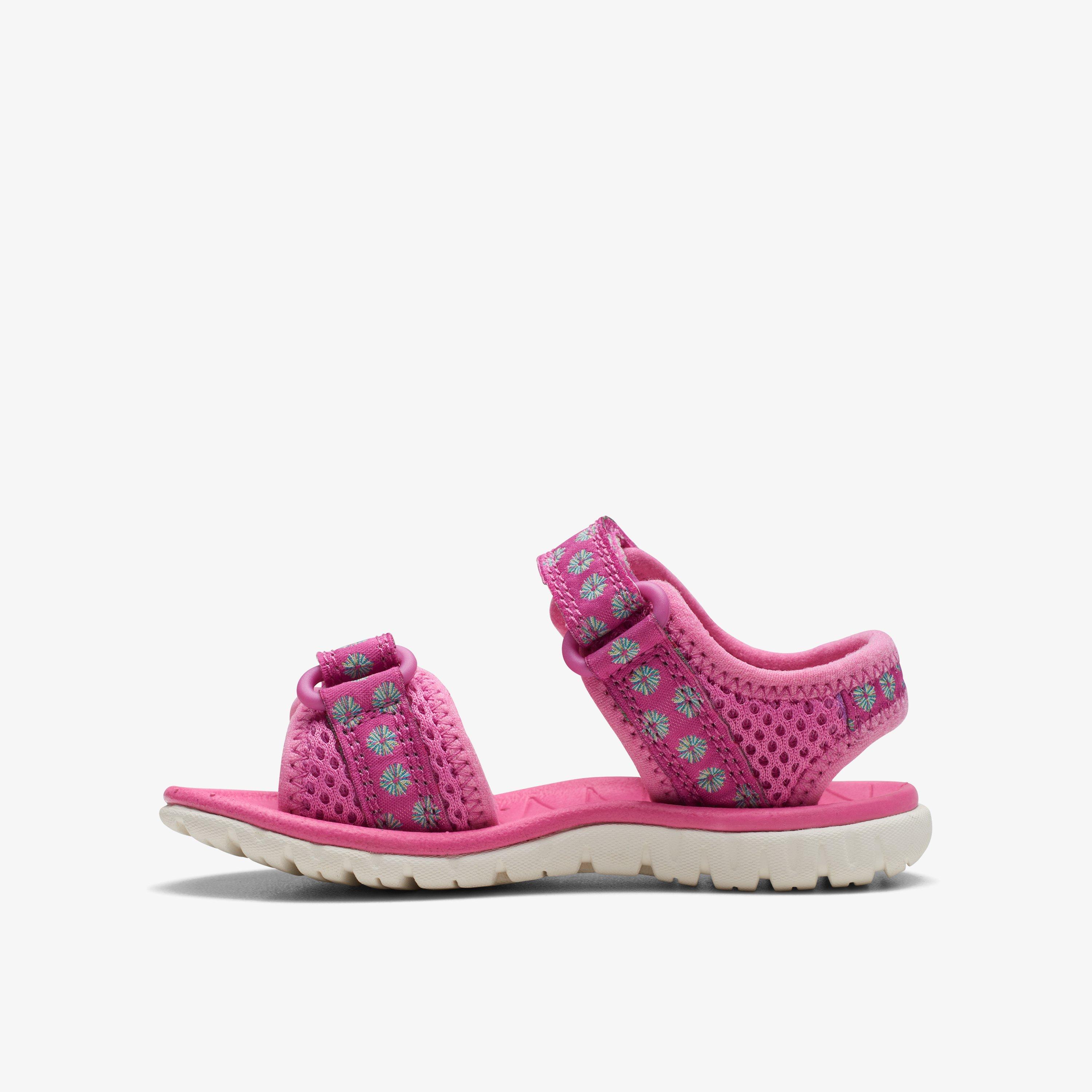 Surfing Tide Clarks Toddlers Sandals Girls Surfing Tide Toddler Hot Pink  Flat Sandals Clarks Outlet