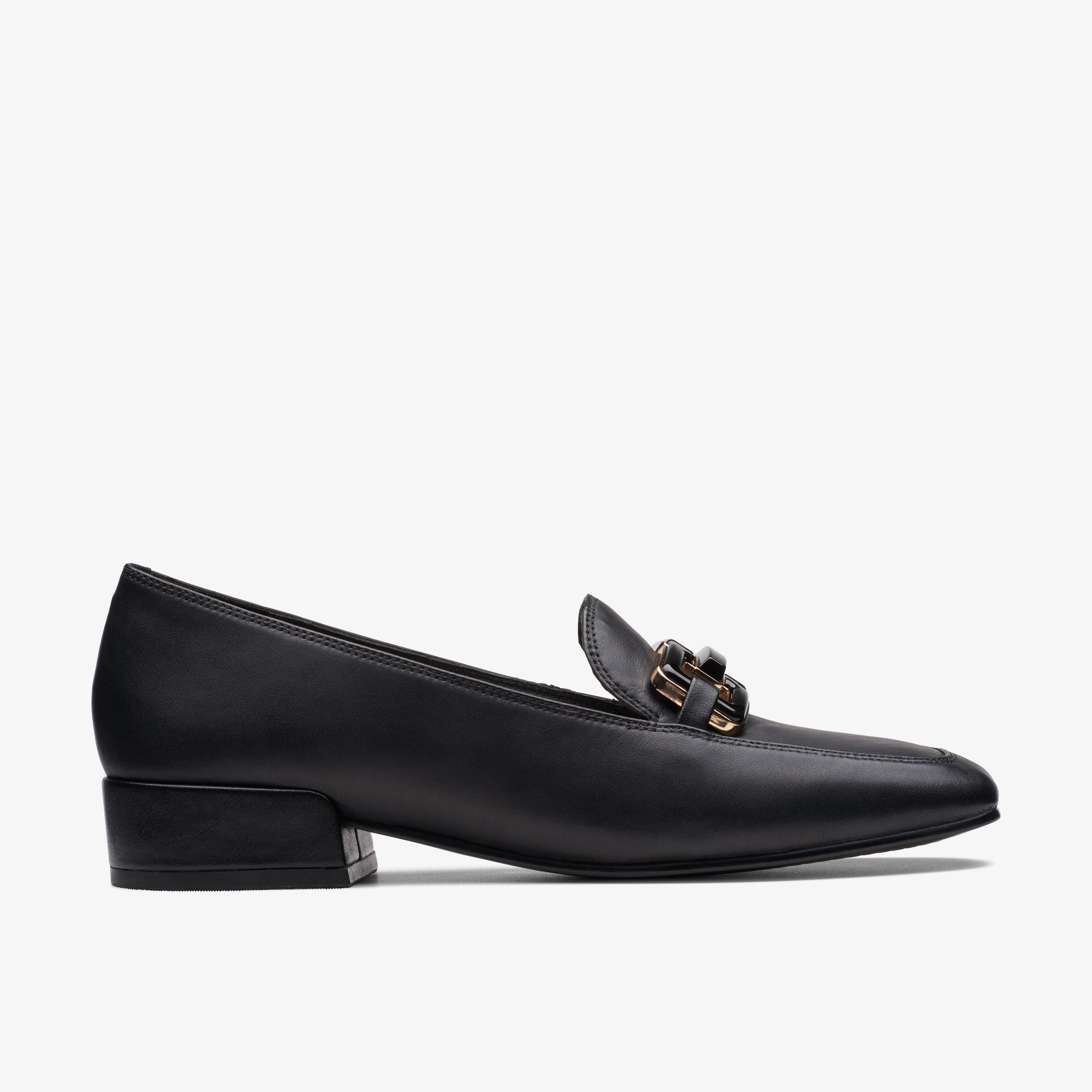 Seren 30 Easy Black Leather Loafers Slip Ons, view 1 of 6