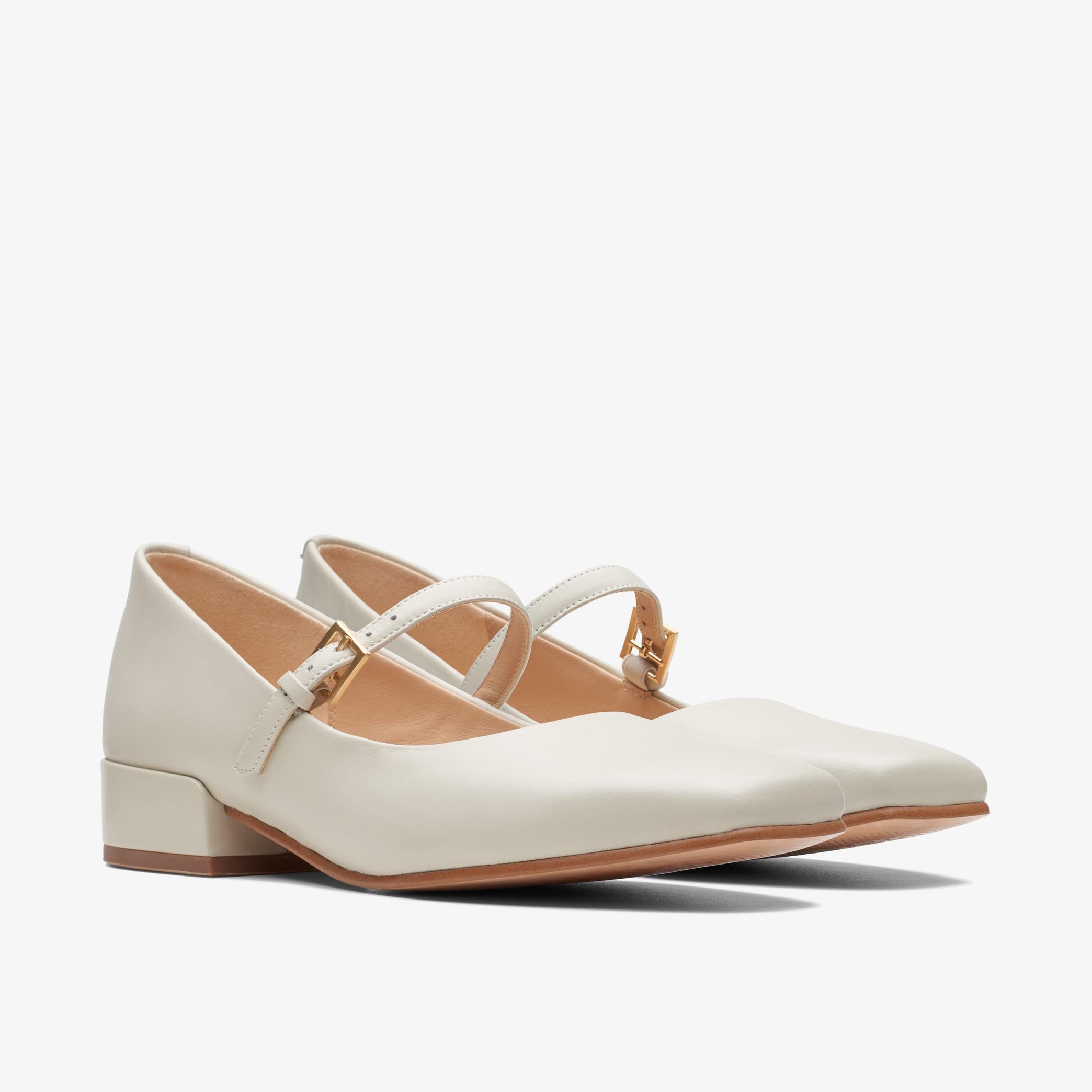 Seren 30 Buckle Ivory Leather Mary Jane Shoes, view 4 of 6