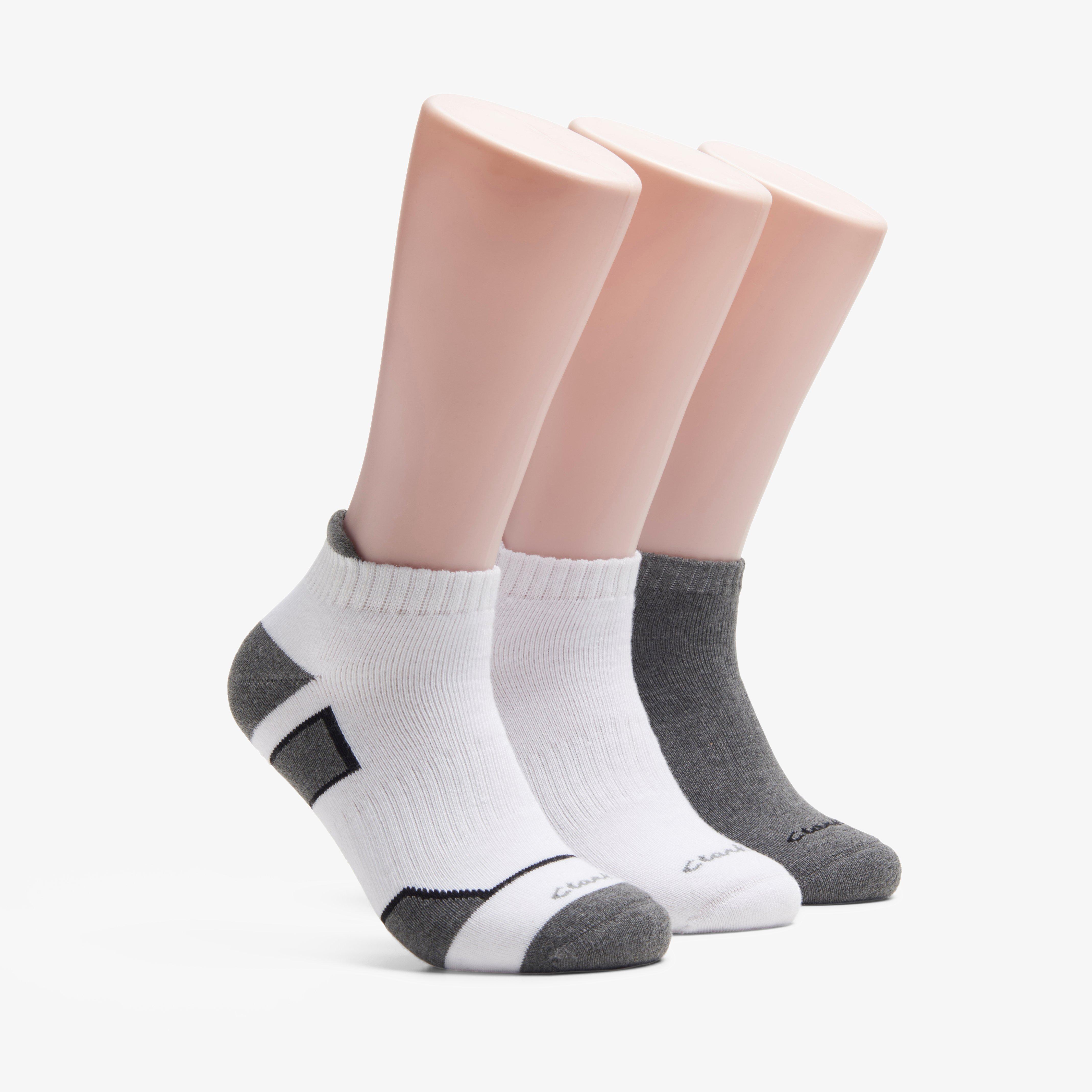 3 Pack Athletic No Show Sock Multicolour Socks, view 1 of 3