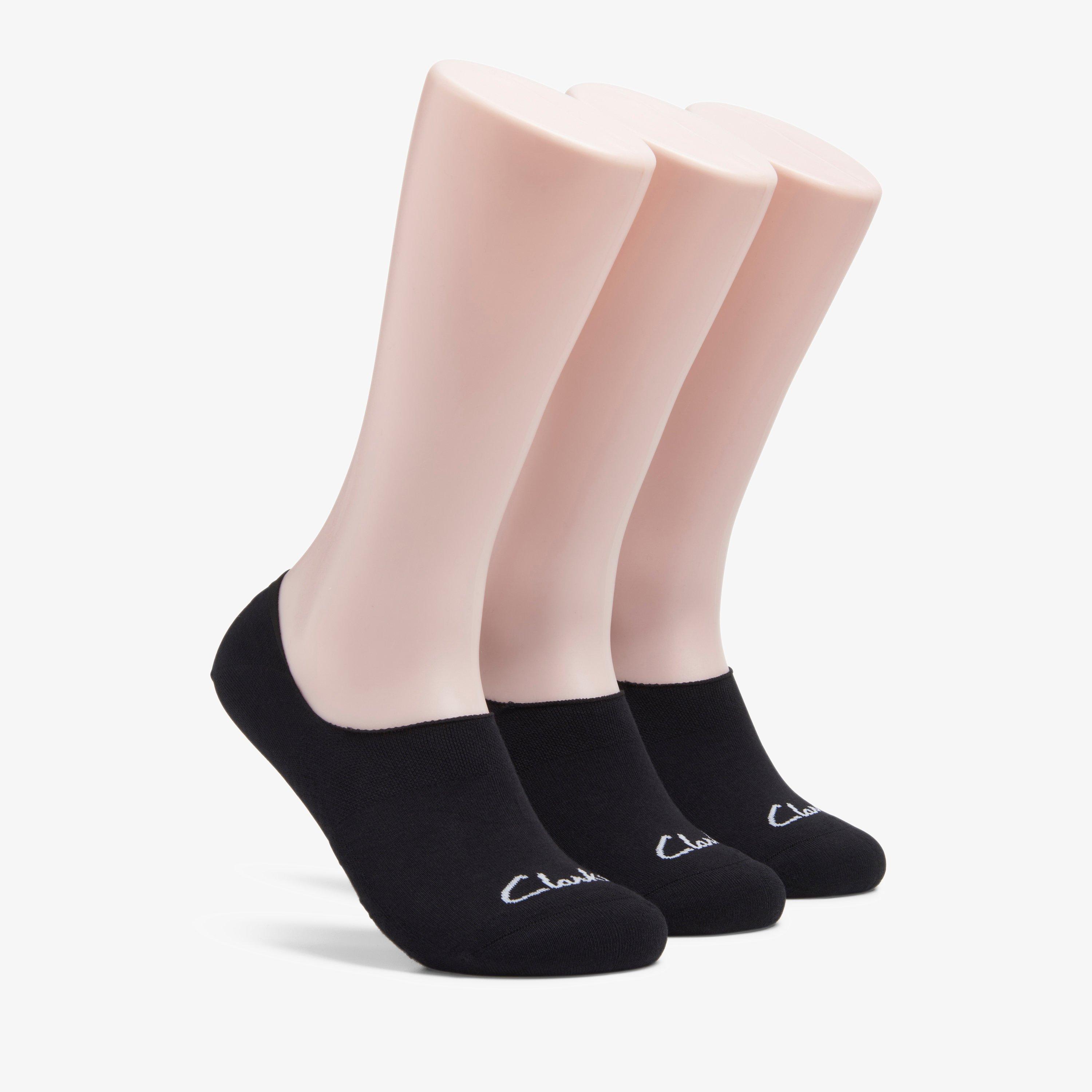 3 pack Solid Liner Sock Black Socks, view 1 of 3