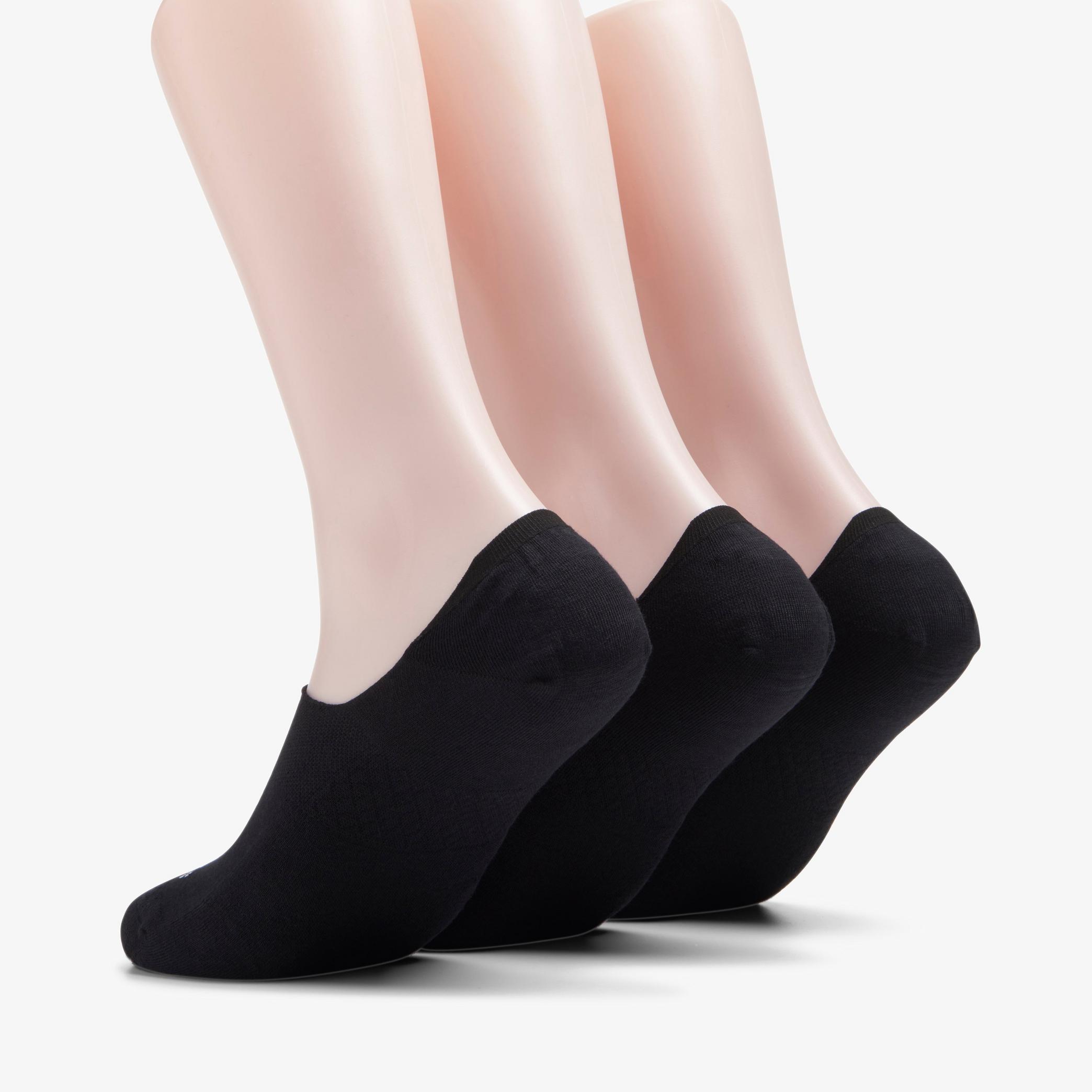 Mens 3 pack Solid Liner Black Socks | Clarks US