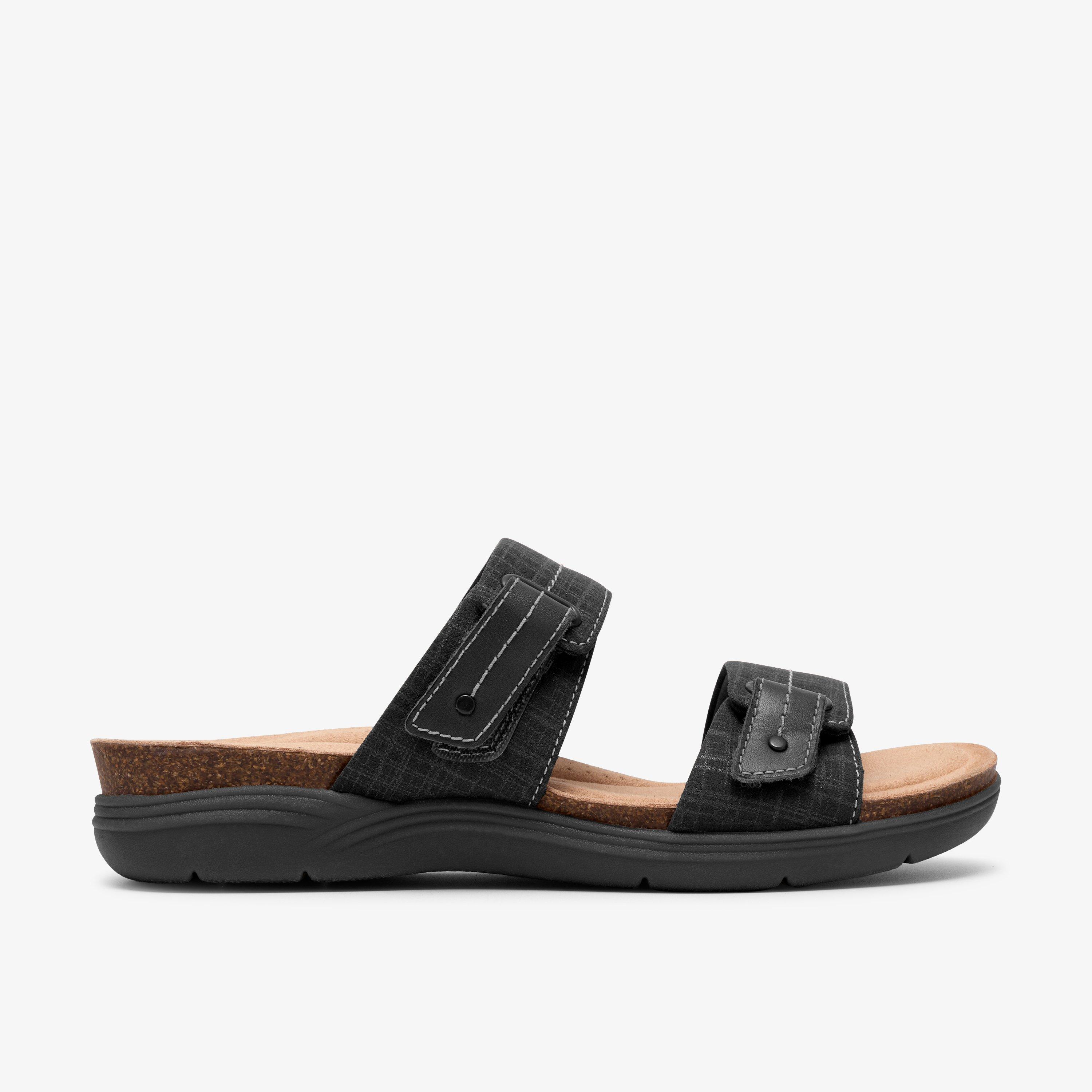 April Dusk Black Interest Flat Sandals, view 1 of 6