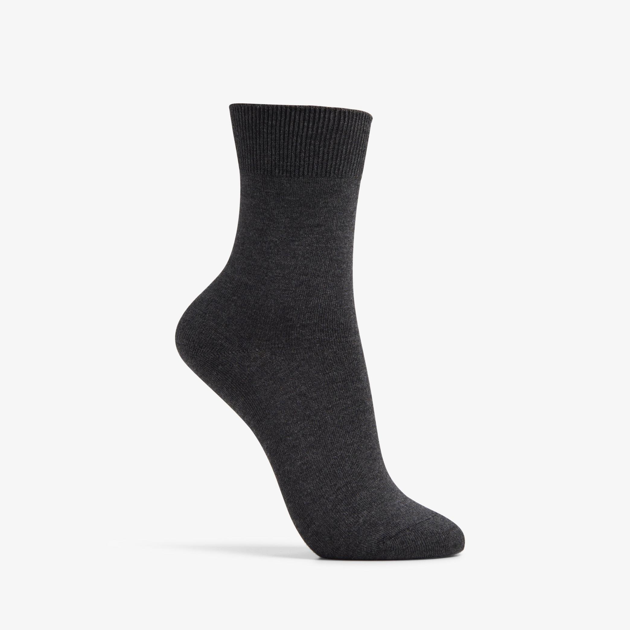 Womens Solid Dress Crew Charcoal Socks | Clarks US