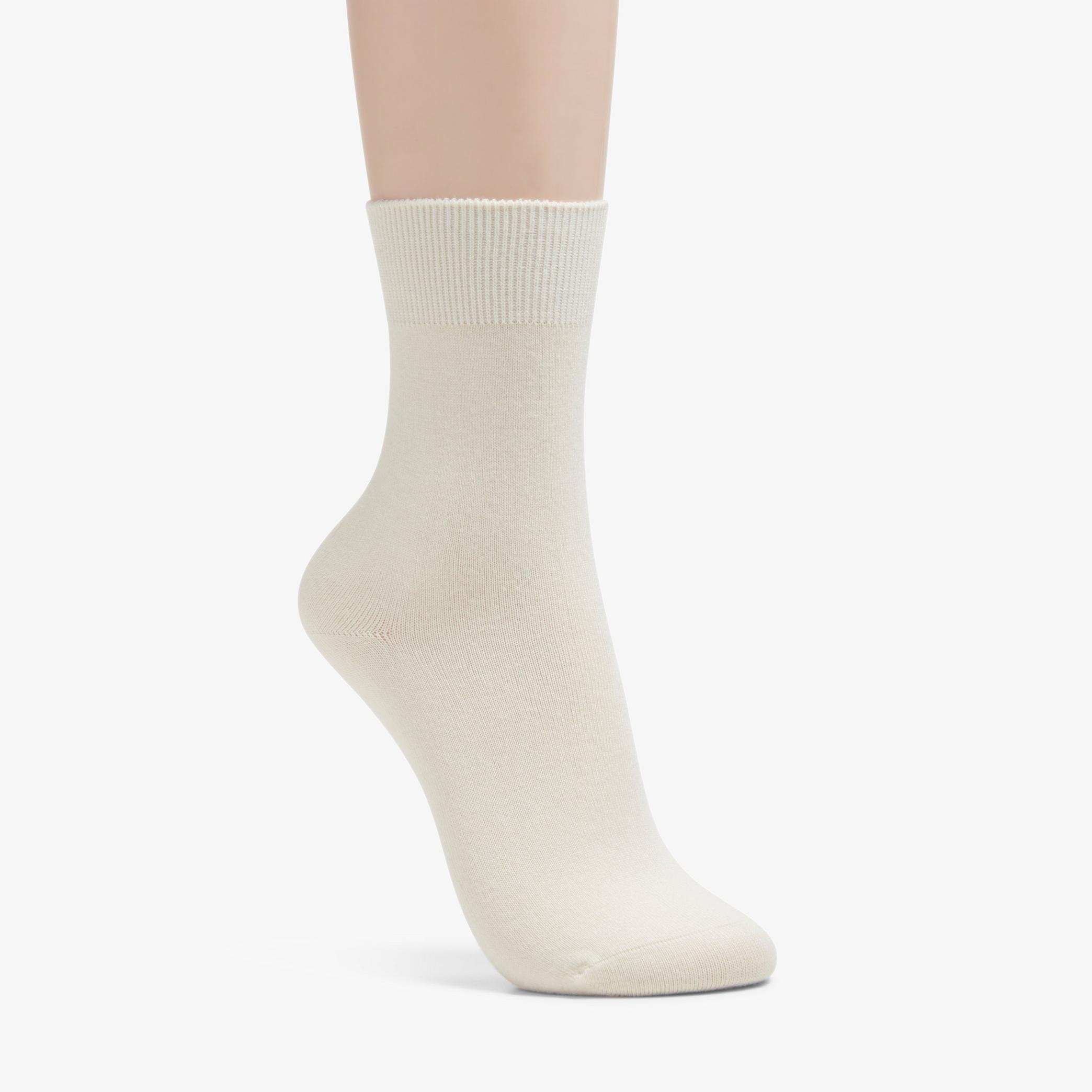 Solid Dress Crew Ivory Socks, view 1 of 3