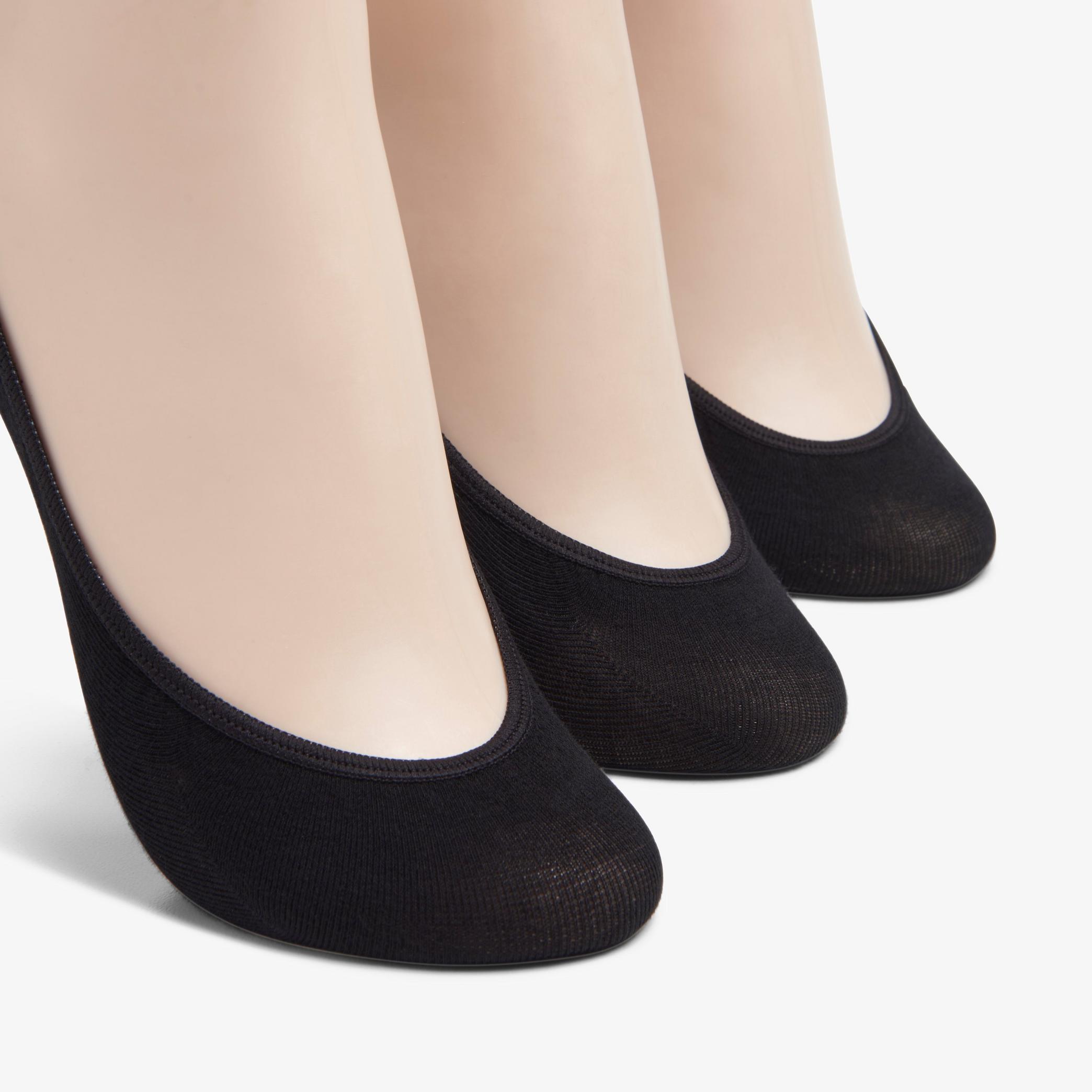 WOMENS 3 pack Solid Liner Black Multicolour Socks | Clarks US