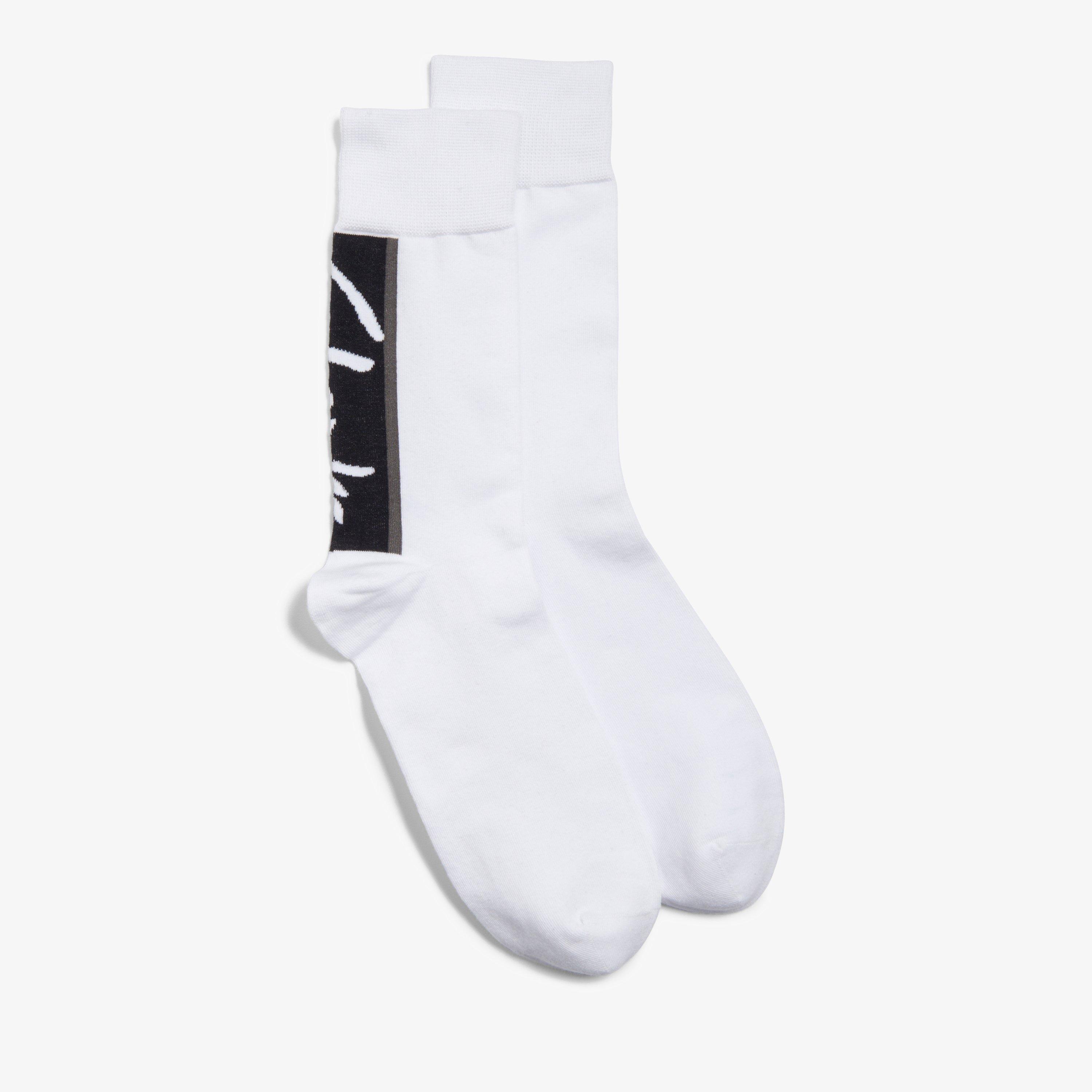 Men White Socks Clarks US