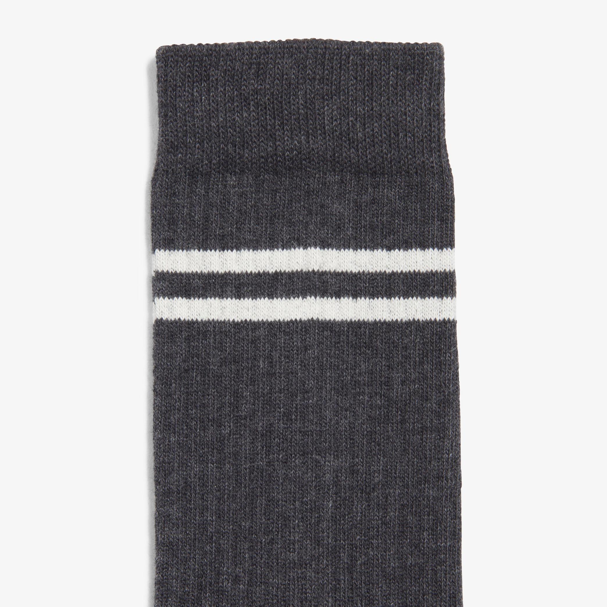Men Stripe Ribbed Grey Socks | Clarks US