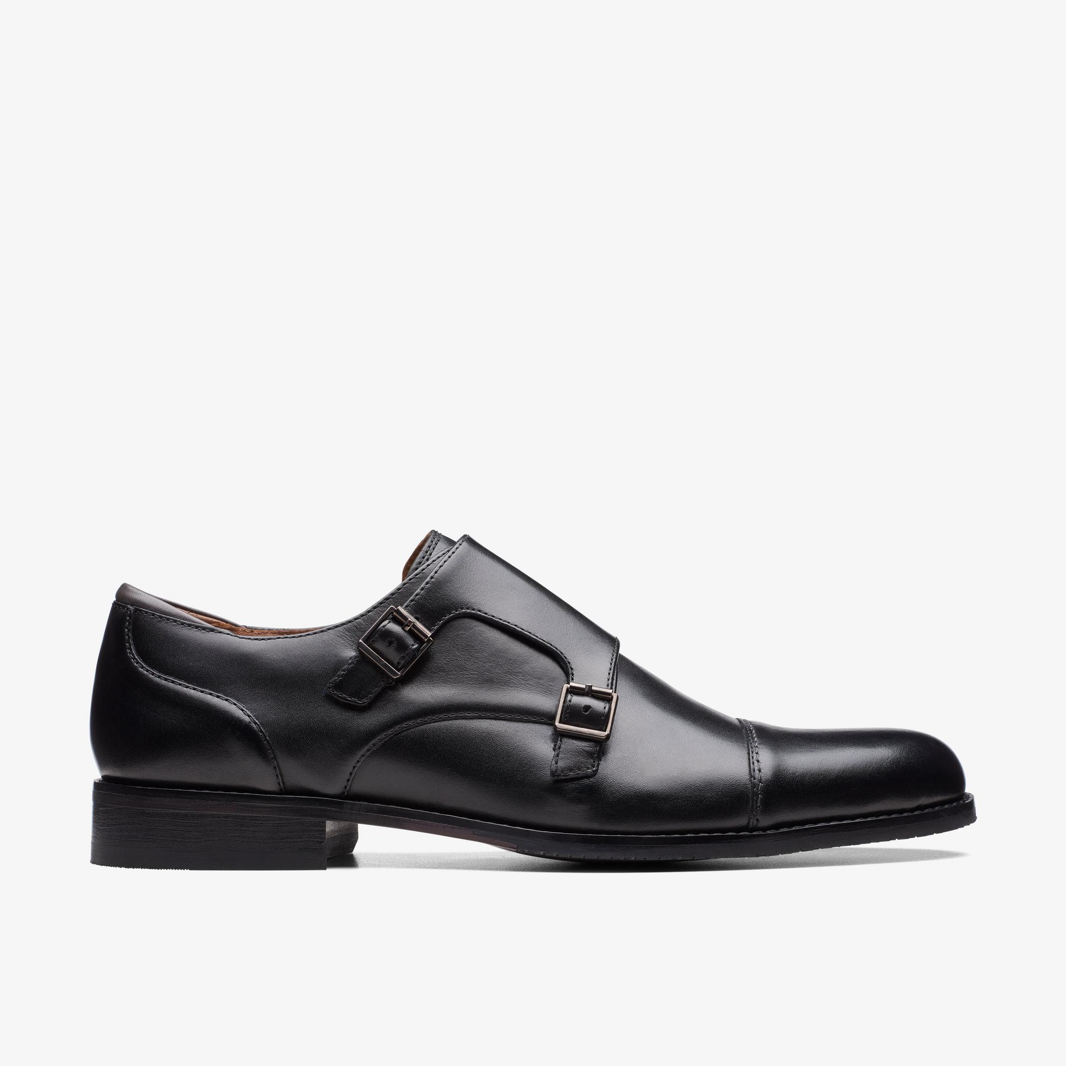 Craft Arlo Monk Black Leather Trouser Shoes, view 1 of 8