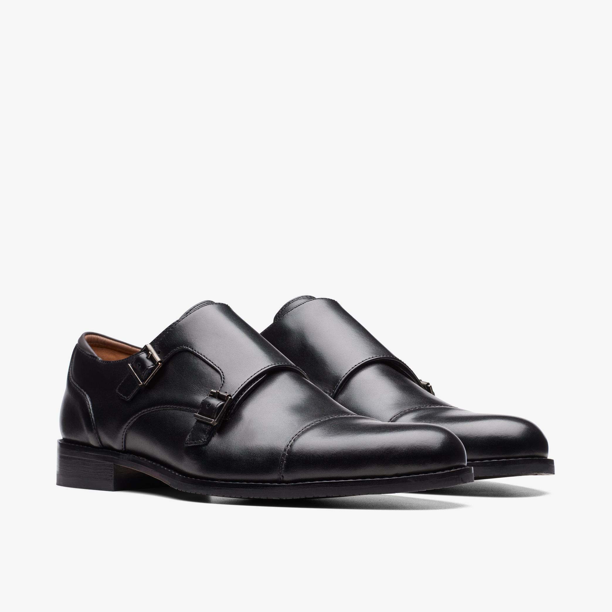 Craft Arlo Monk Black Leather Trouser Shoes, view 4 of 8