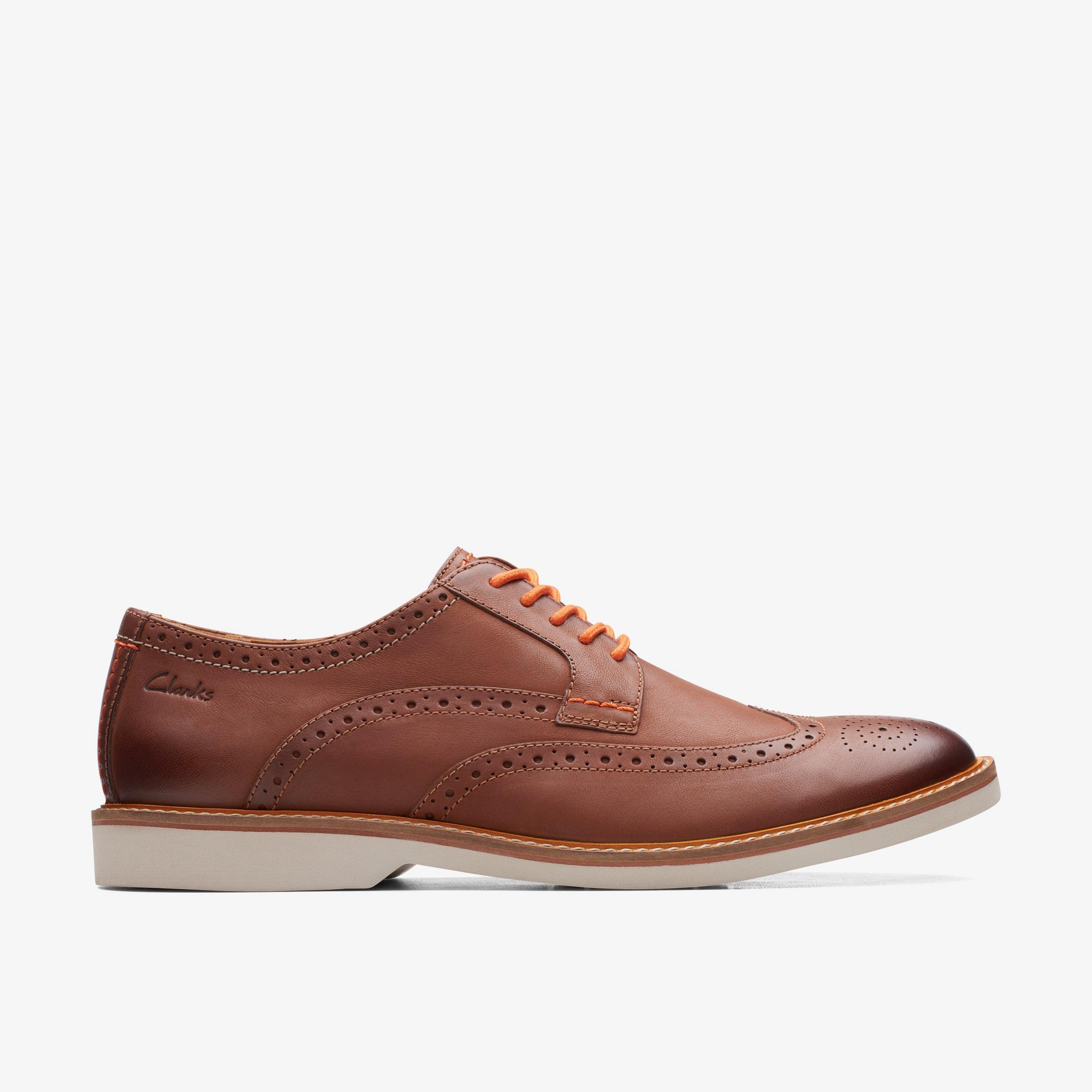 Mens Atticus Leather Limit Dark Tan Leather Oxford Shoes