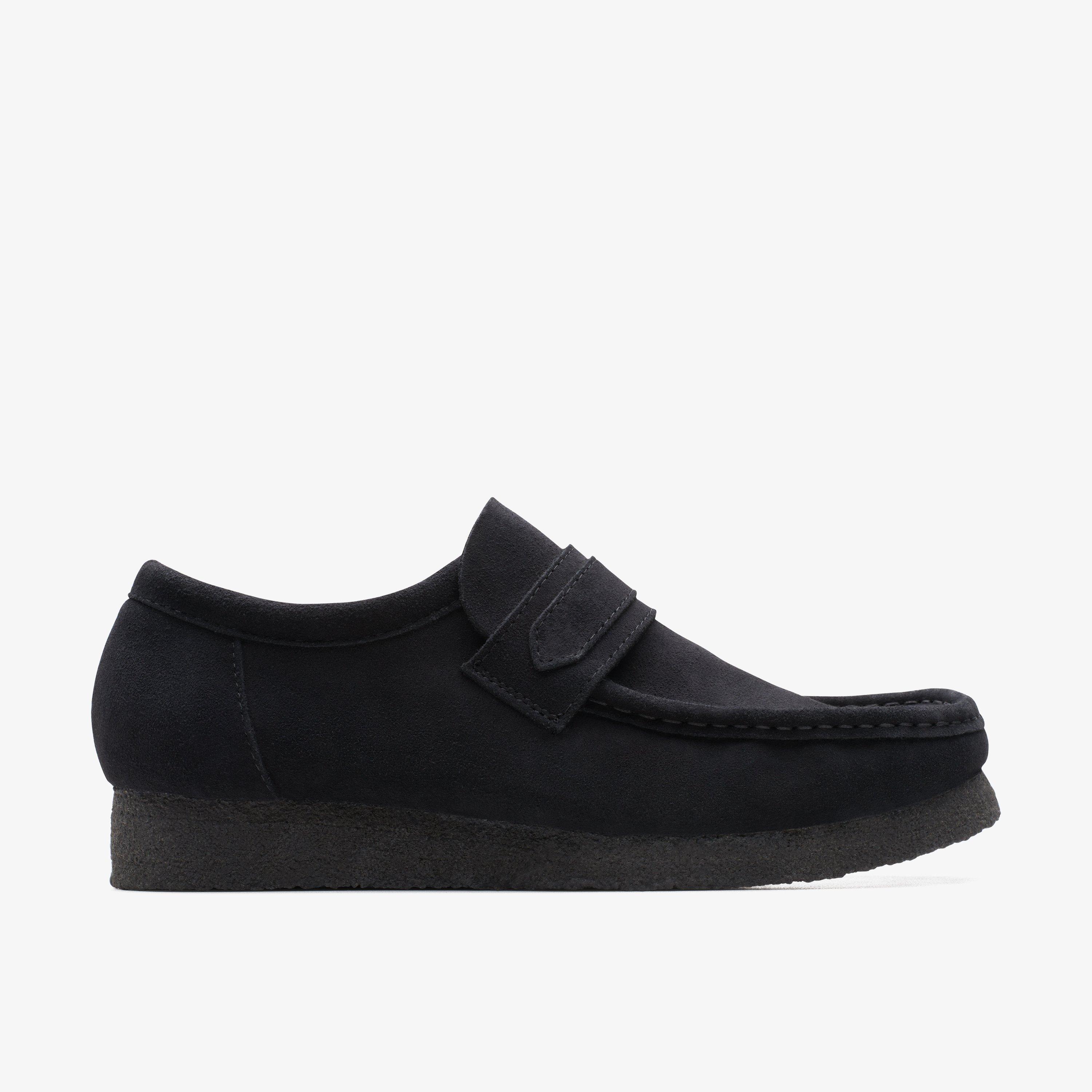 Clarks wallabees black online