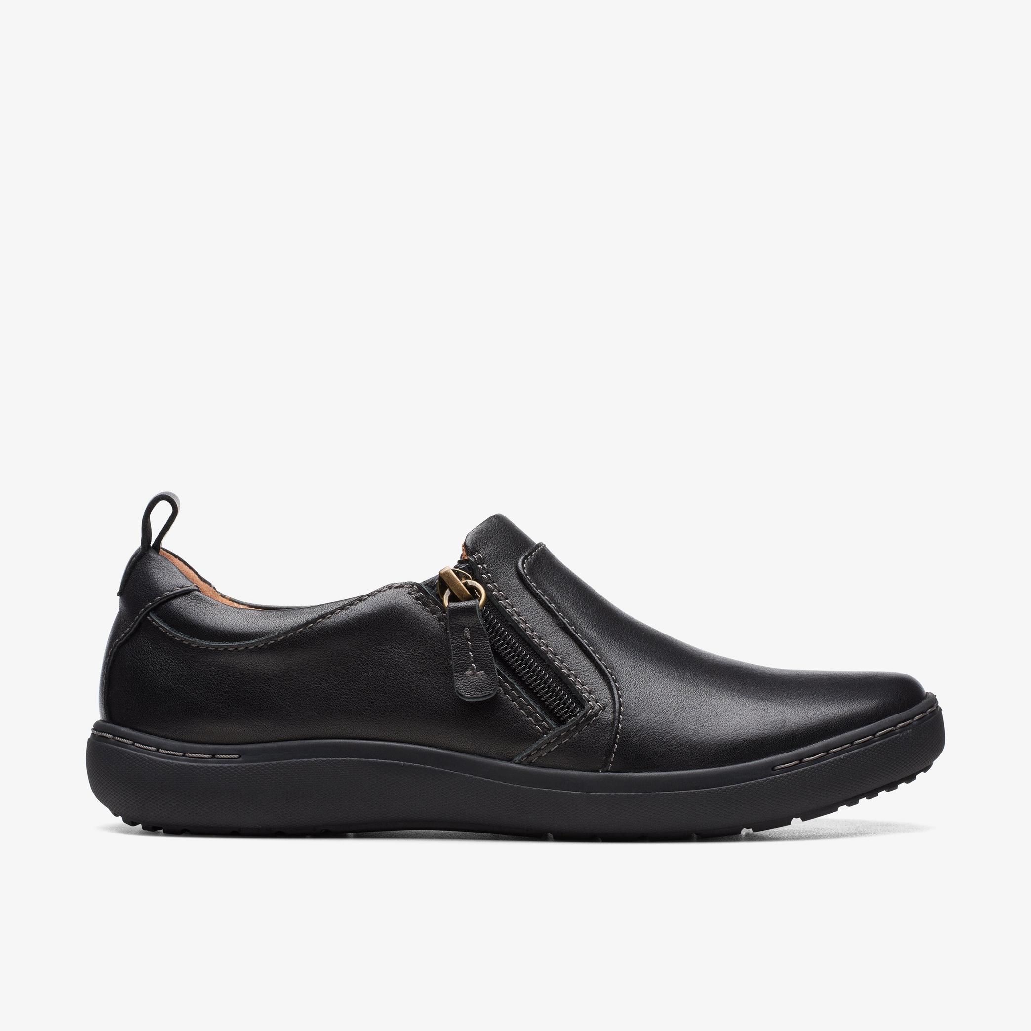 Nalle Lilac Black Leather Slip Ons, view 1 of 6