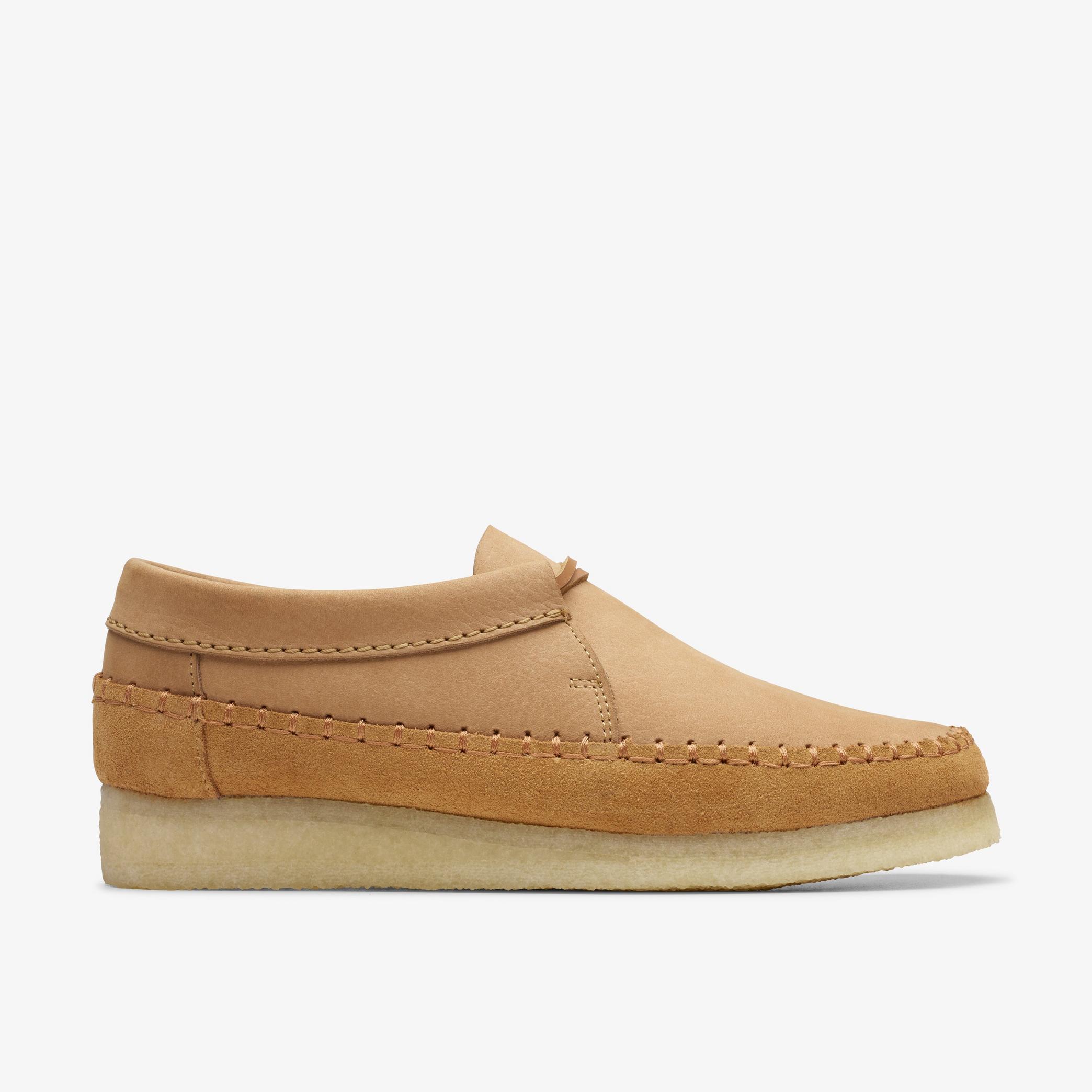 Weaver Tie Tan Suede Moccasins, view 1 of 6