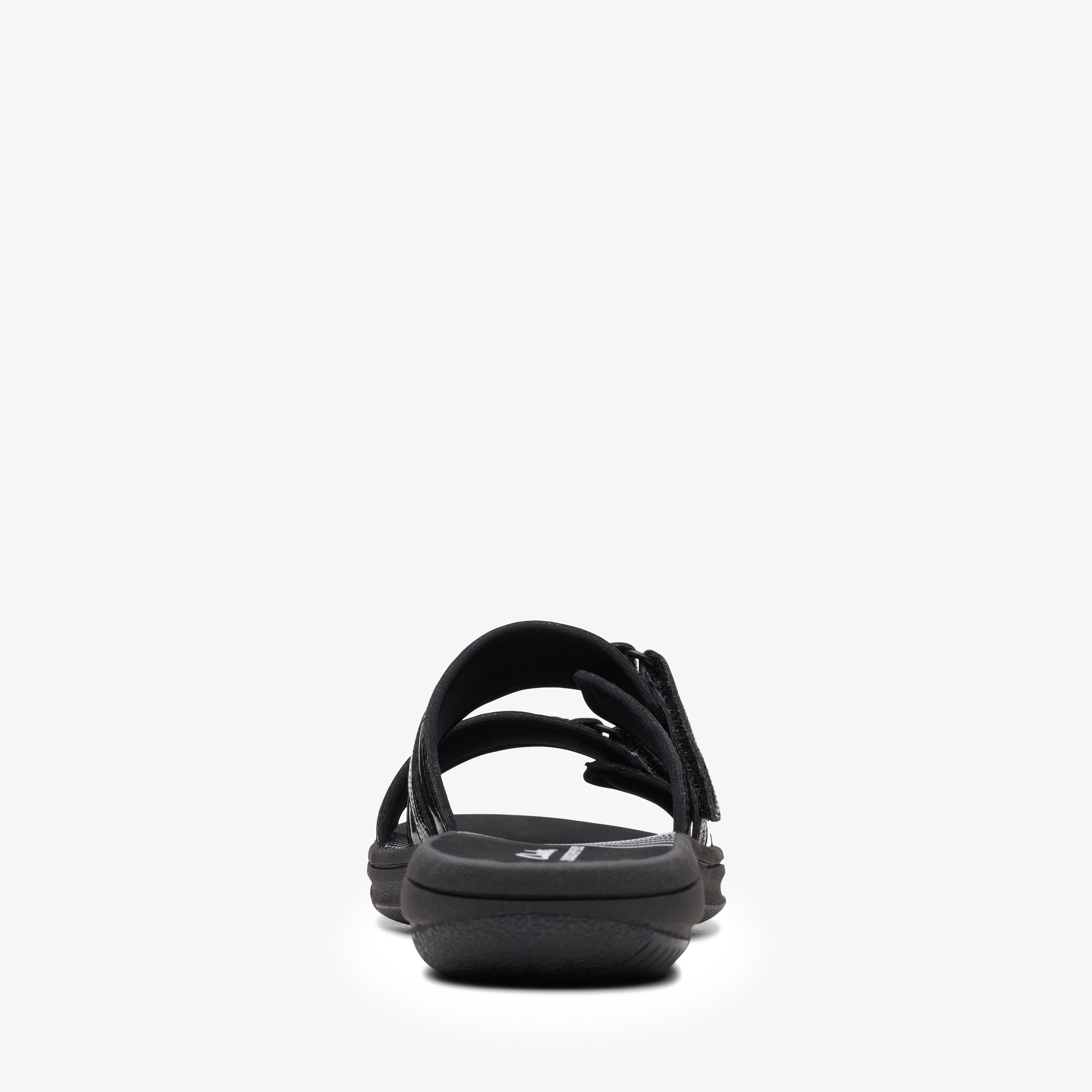 Brinkley Piper Black Patent Flat Sandals, view 6 of 6