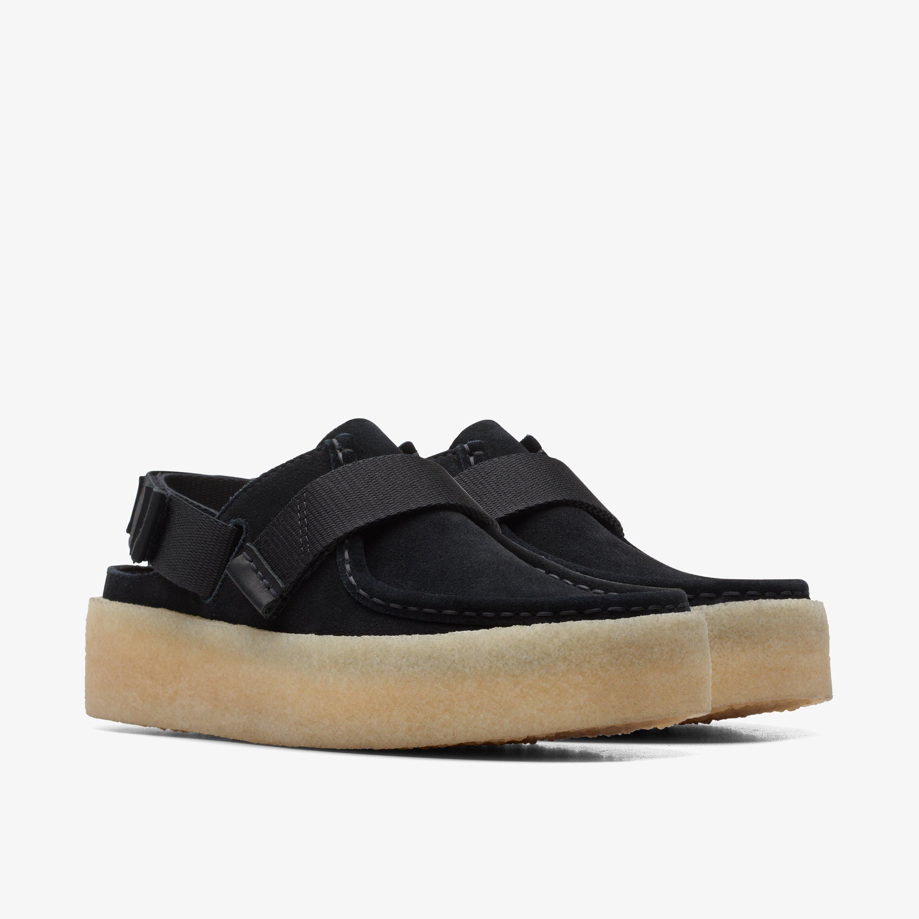 Mocassins Clarks Wallabee - Noir, Daim, Semelle Crêpe, Pointure 12B, Neuf Avec Emballage