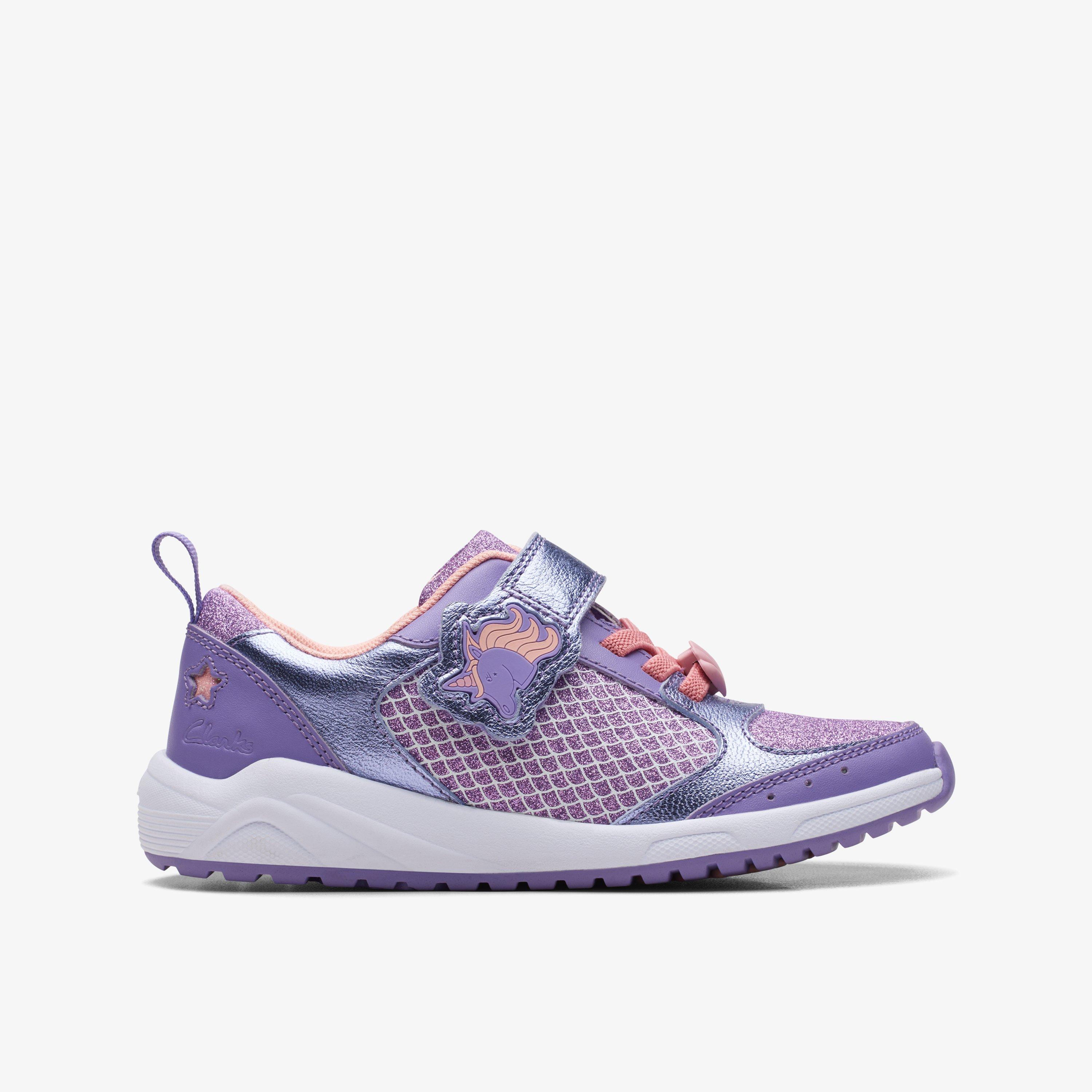 Clarks sneakers cheap kids purple