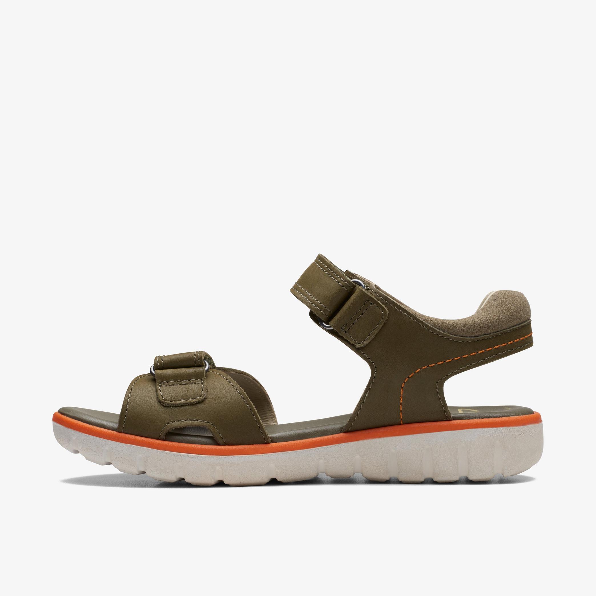 Roam Surf Youth Khaki Combination Flat Sandals, view 2 of 6