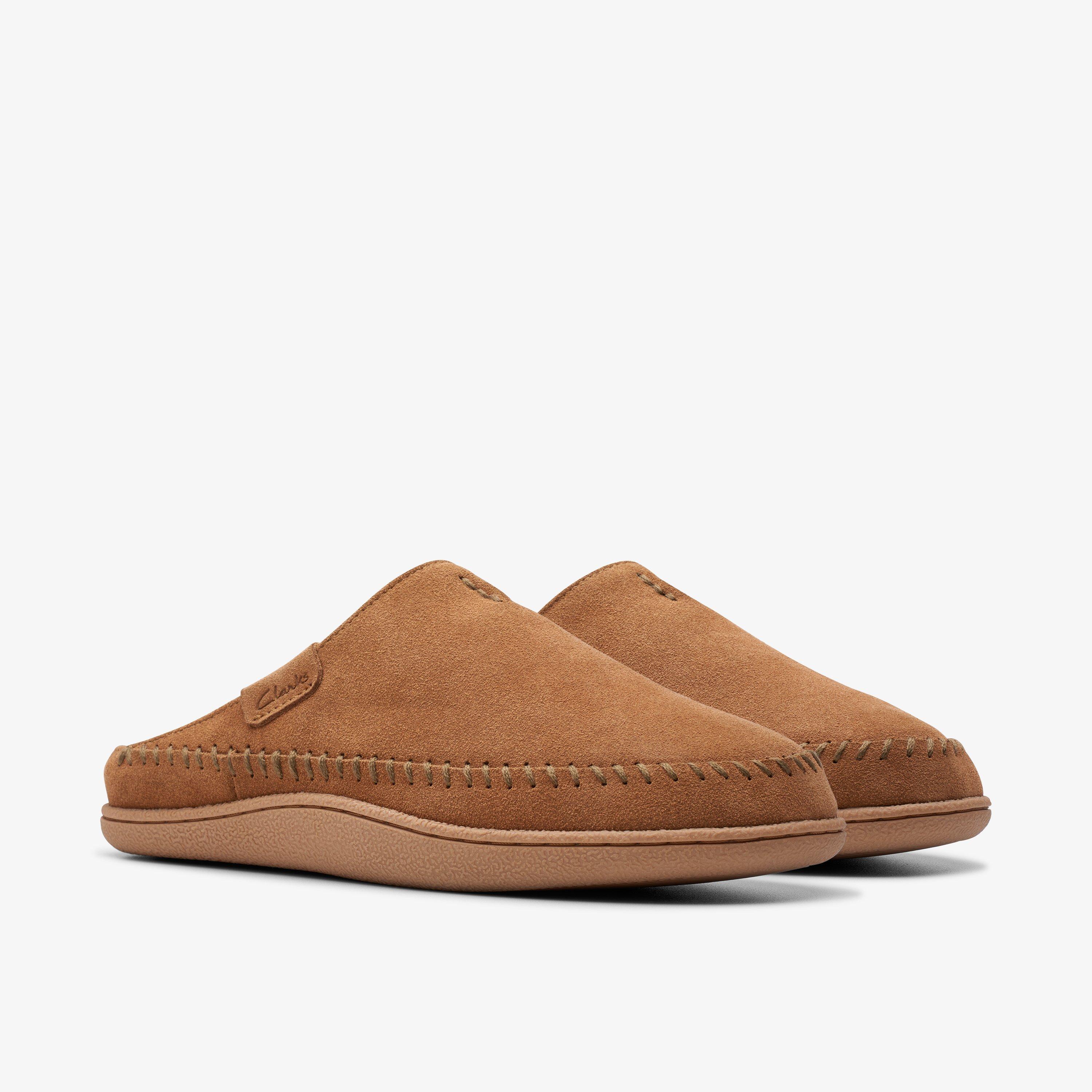 Clarks Mens Frien Wall Slippers 10 Brown