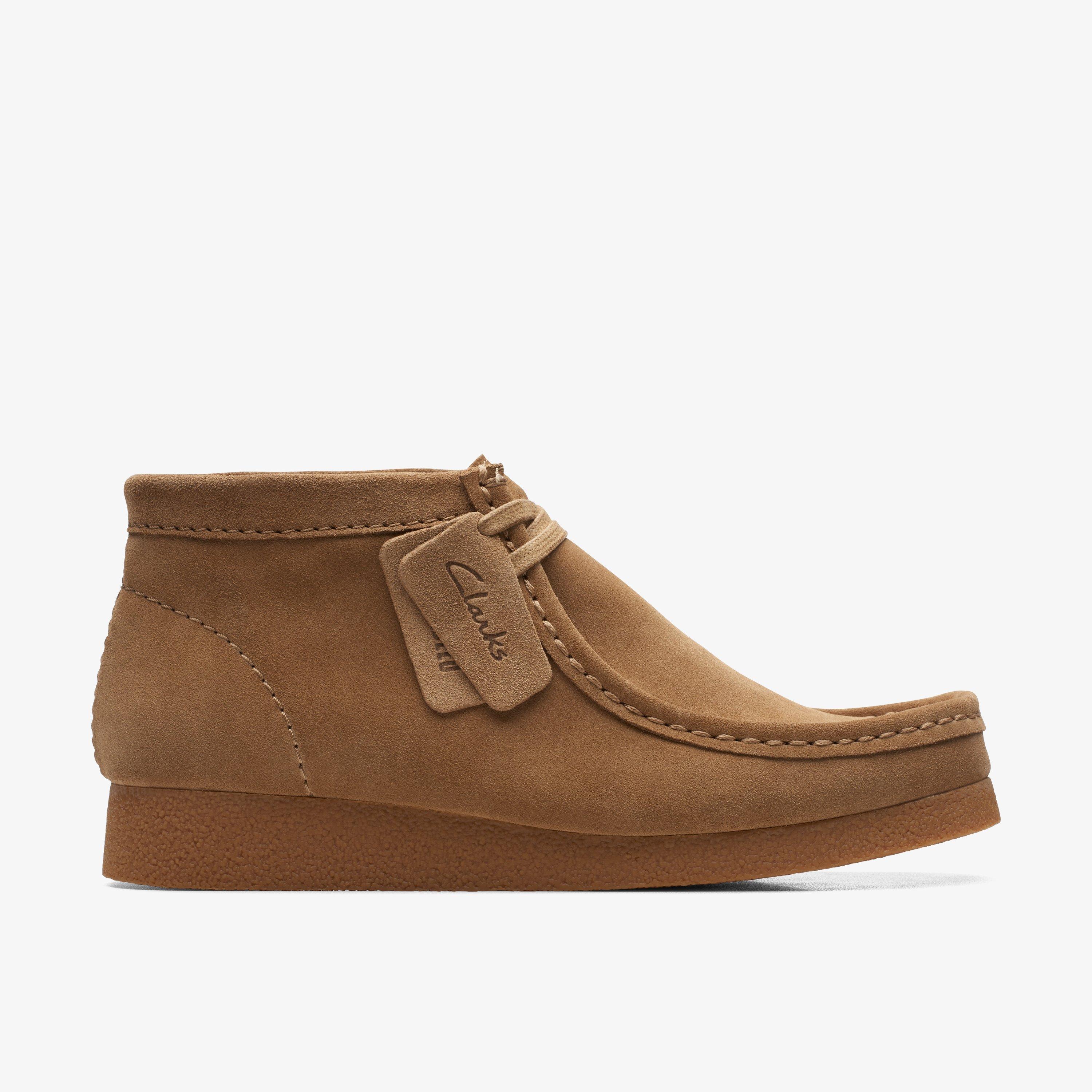 Wallabee EVO Boot Dark Sand Suede Moccasins, view 1 of 8