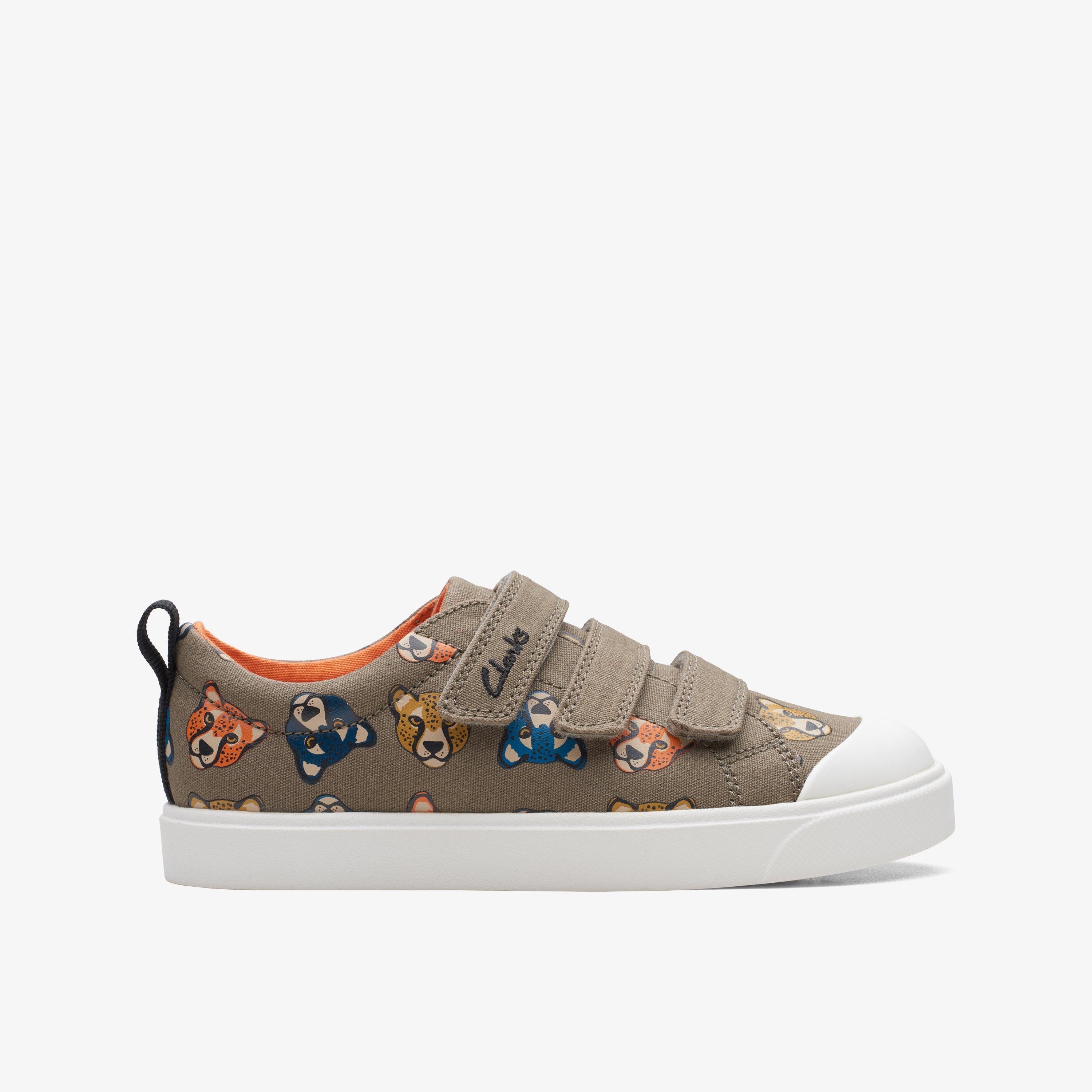 Boys City Vibe Kid Khaki Canvas Shoes Clarks Outlet