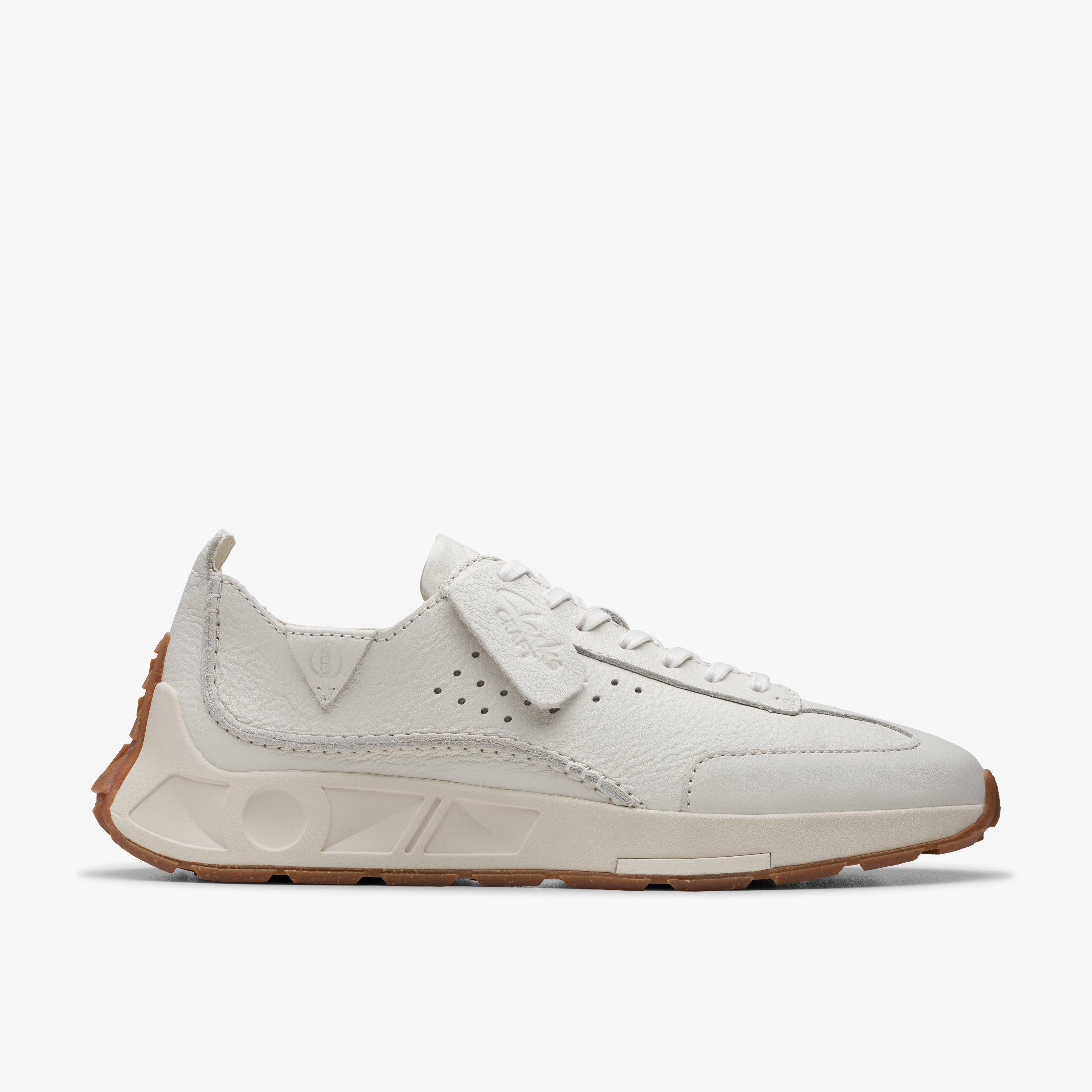 Clarks sneakers mens white on sale