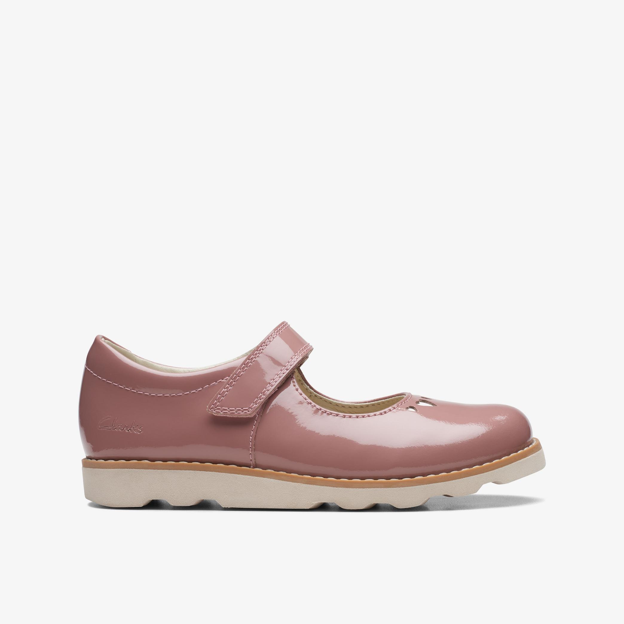 Crown Jane Kid Dusty Pink Patent Bar Shoes, view 1 of 6