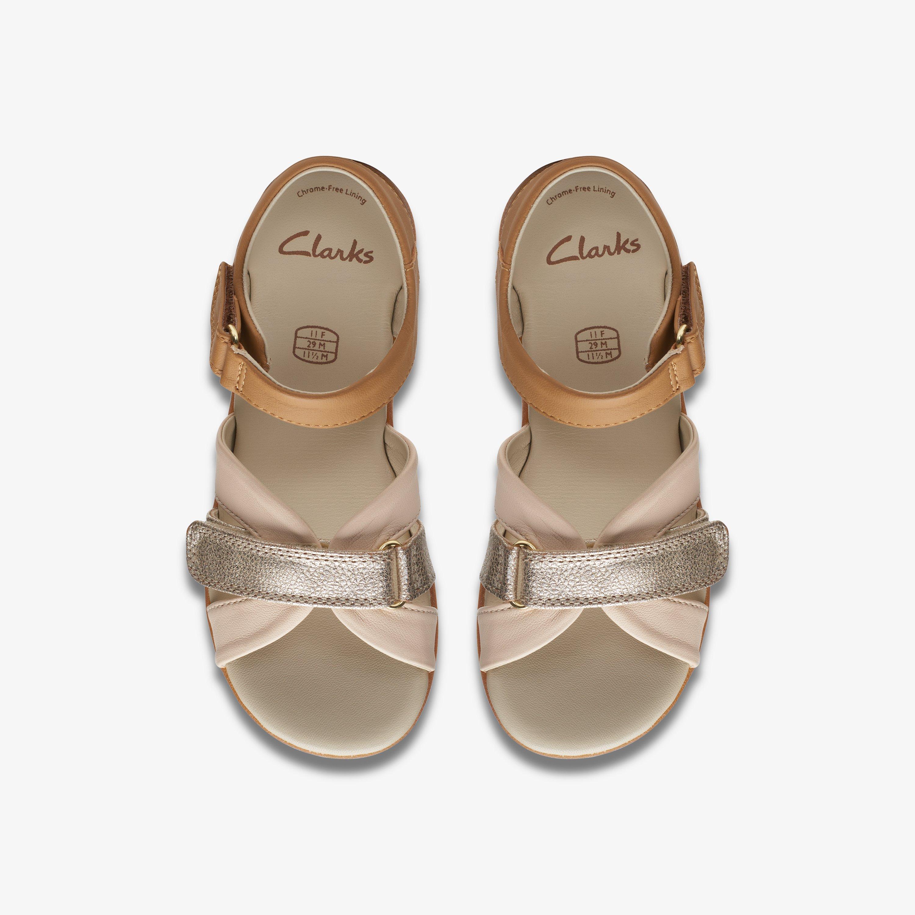Ivy Sea Kid Tan Metallic Flat Sandals, view 6 of 6