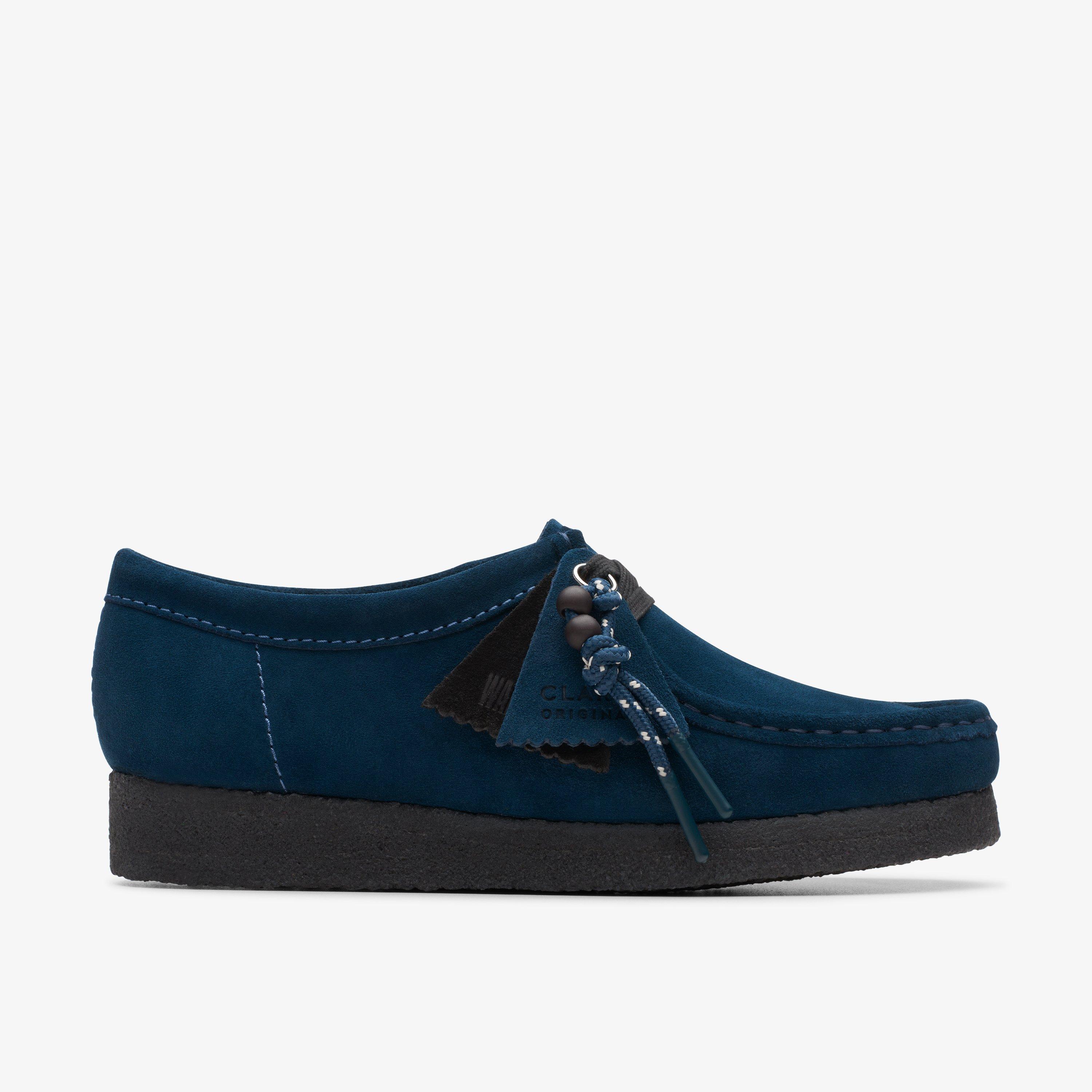 WOMENS Wallabee Deep Blue Suede Shoes | Clarks US