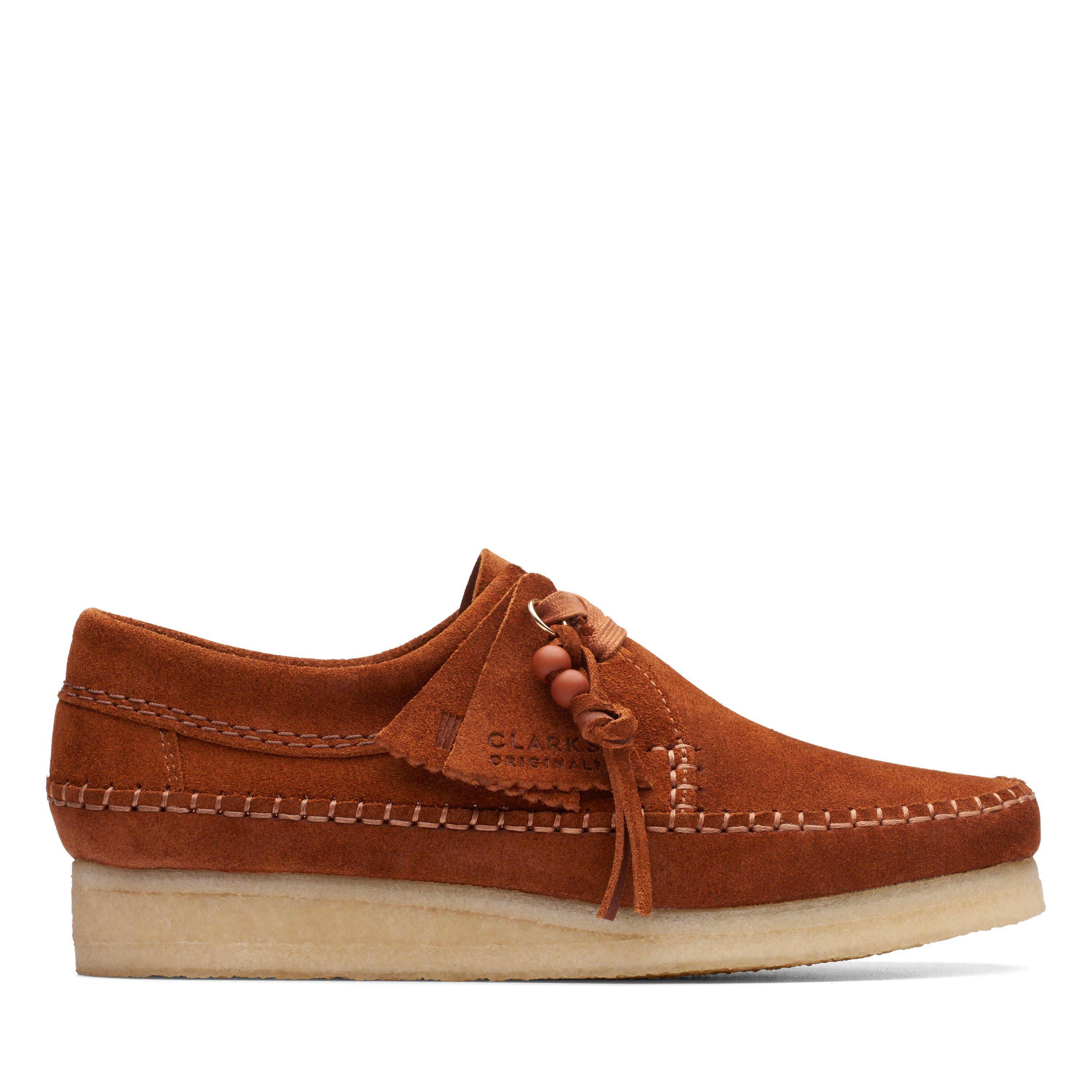 Clarks Originals Womens Weaver Brown Suede Casual Shoes | eBay